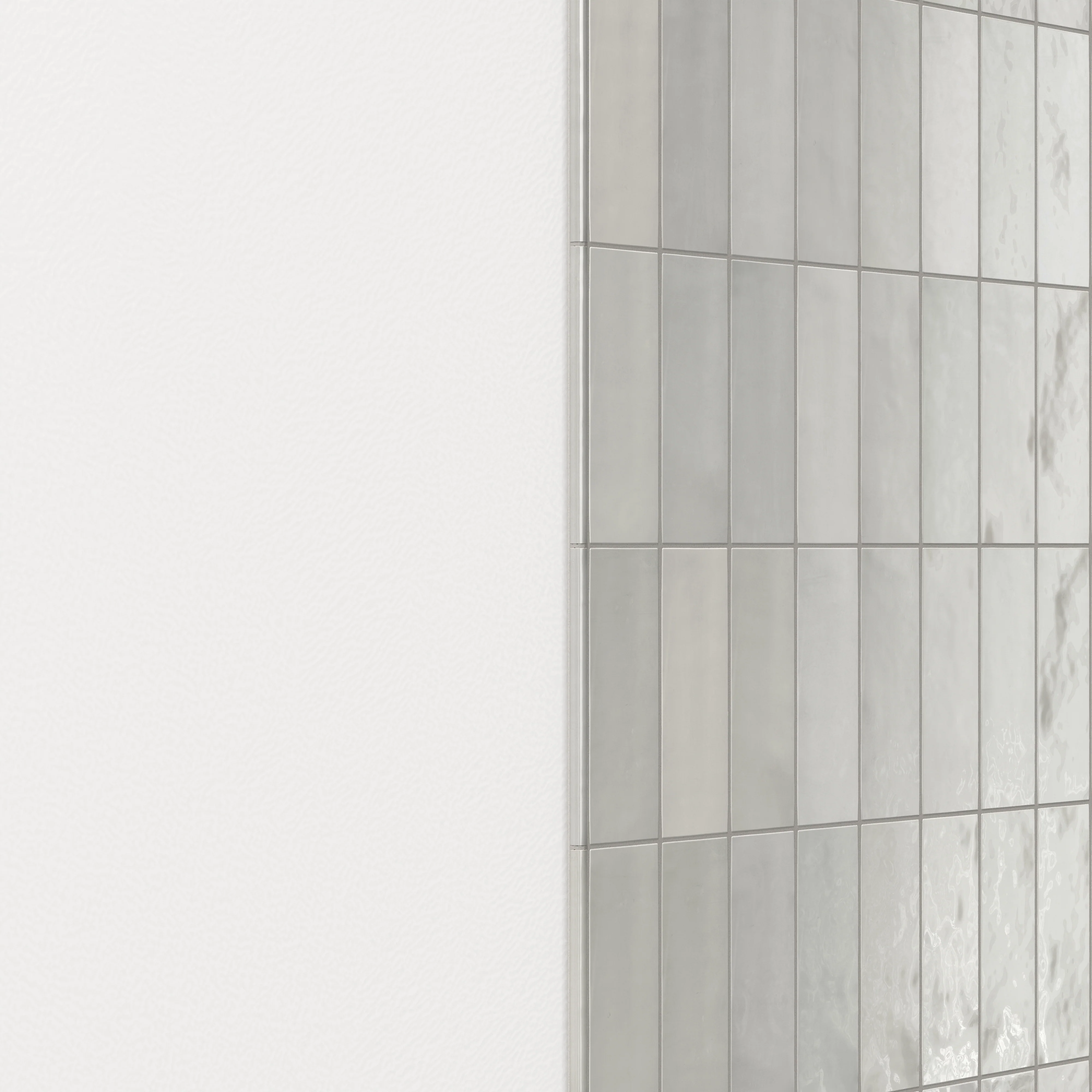 Jojo 0.43x6.3 Trim Glossy Porcelain Tile in Grey - Image 3