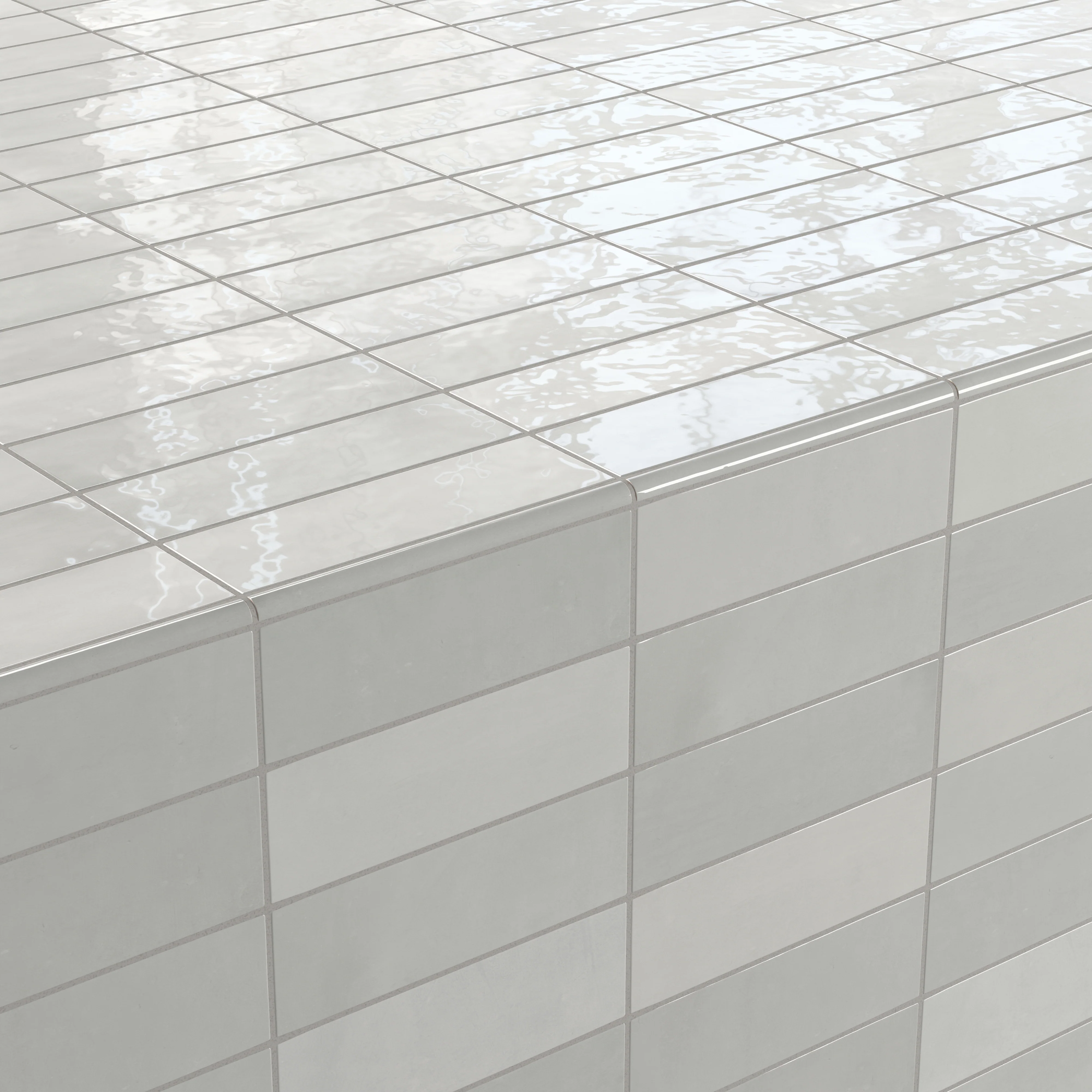 Jojo 0.43x6.3 Trim Glossy Porcelain Tile in Grey - Image 4