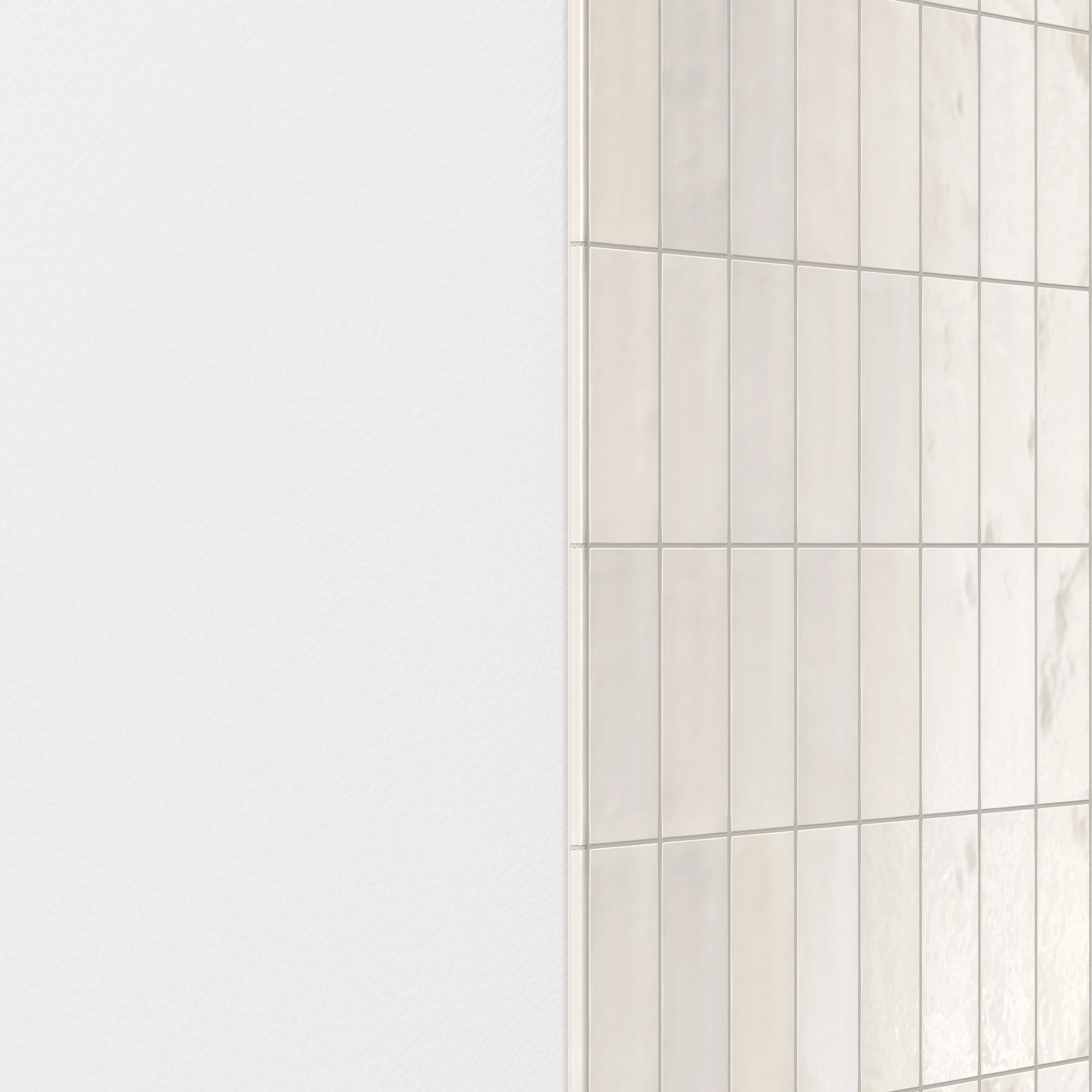 Jojo 0.43x6.3 Trim Glossy Porcelain Tile in Ivory - Image 4