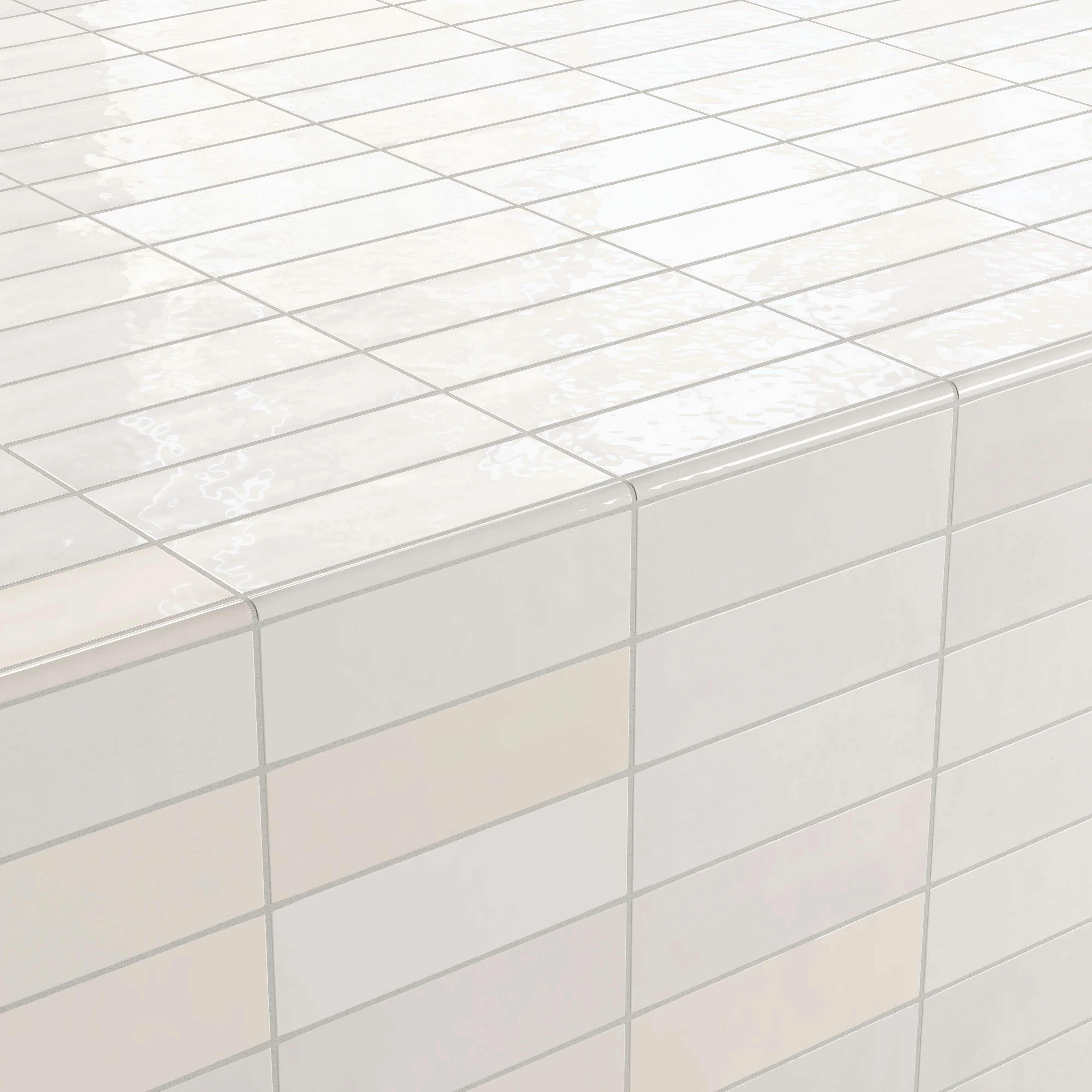 Jojo 0.43x6.3 Trim Glossy Porcelain Tile in Ivory - Image 5