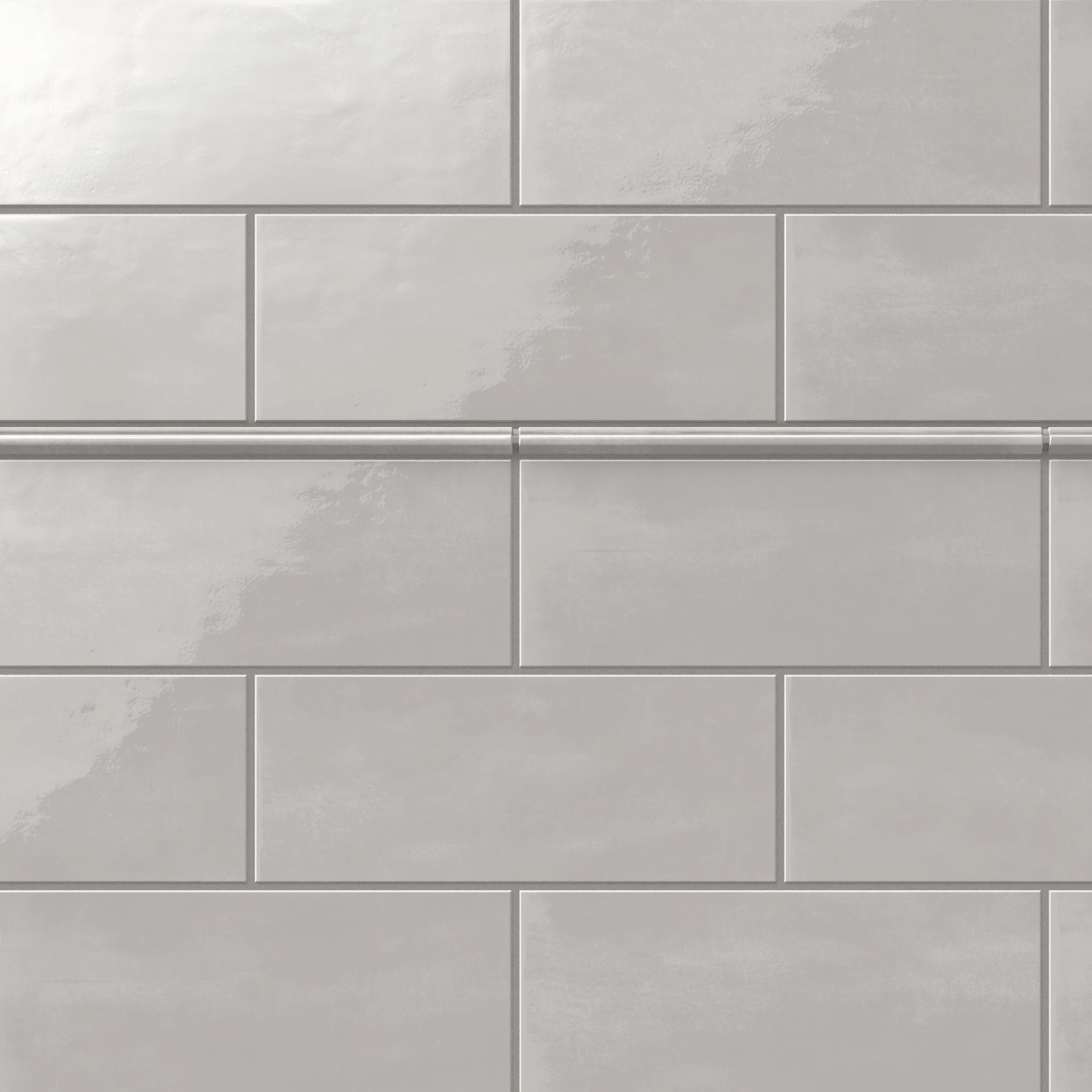 Josie 0.5x10 Pencil Glossy Ceramic Tile in Tender Gray - Image 4