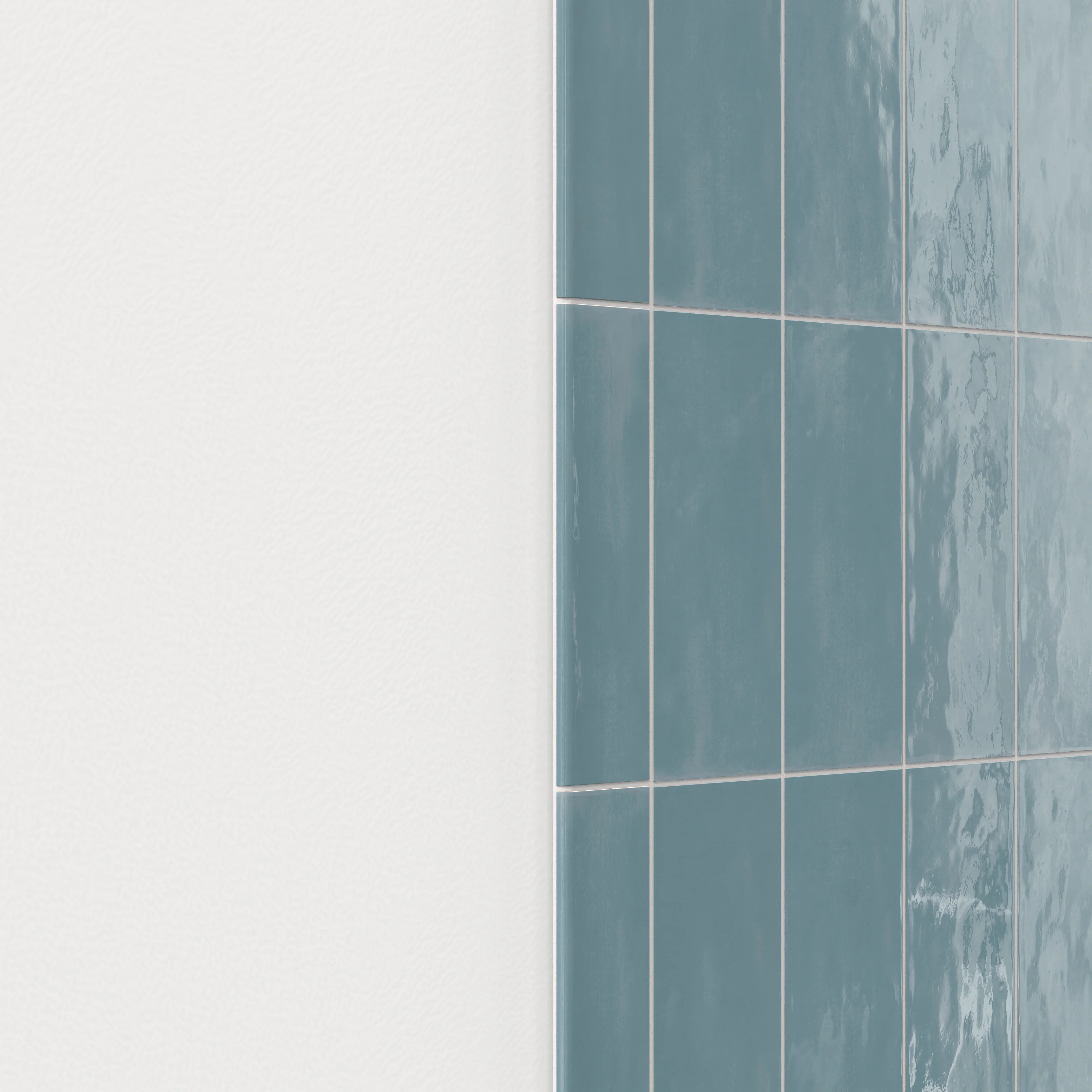 Josie 3x10 Bullnose Glossy Ceramic Tile in Ocean - Image 3