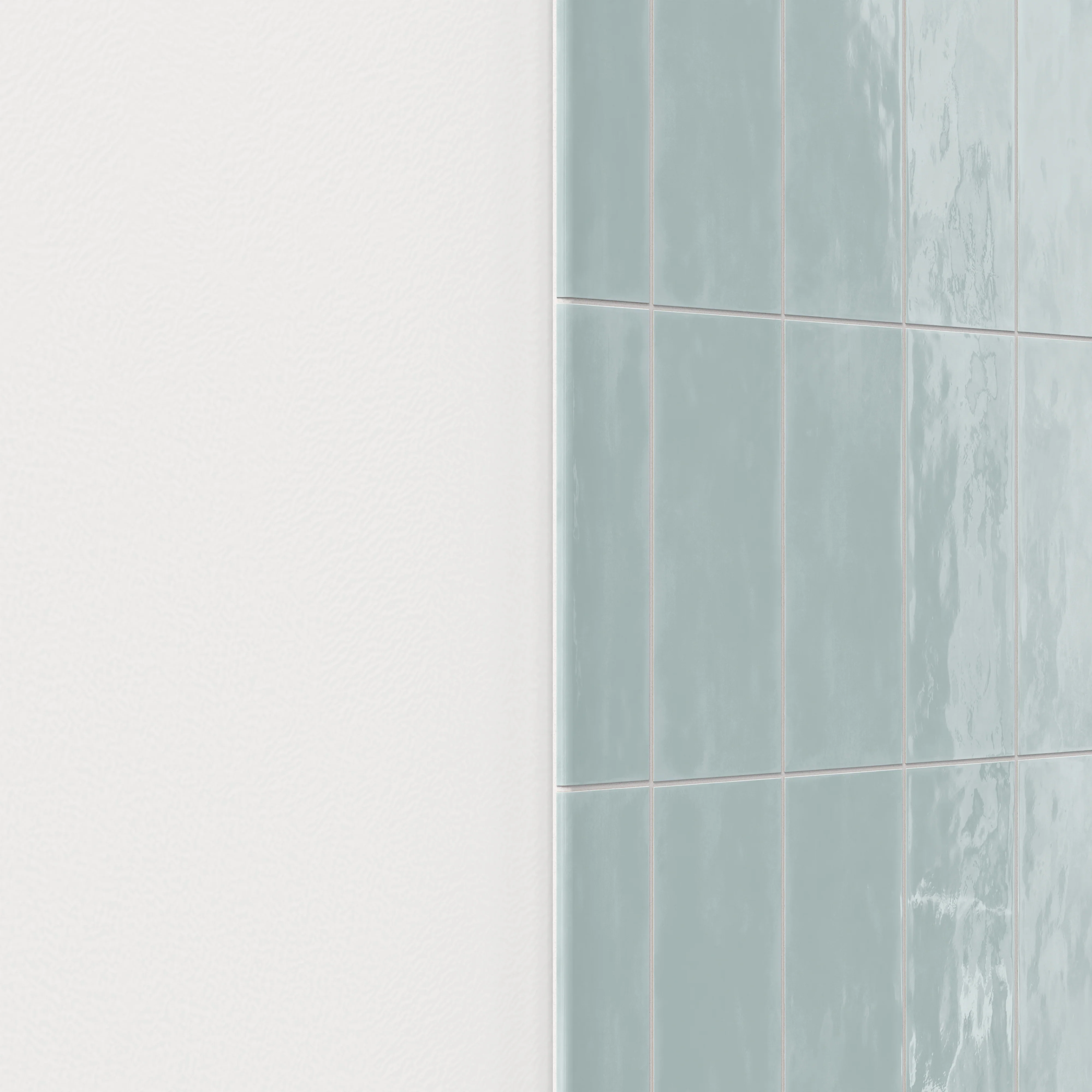 Josie 3x10 Bullnose Glossy Ceramic Tile in Sky - Image 3