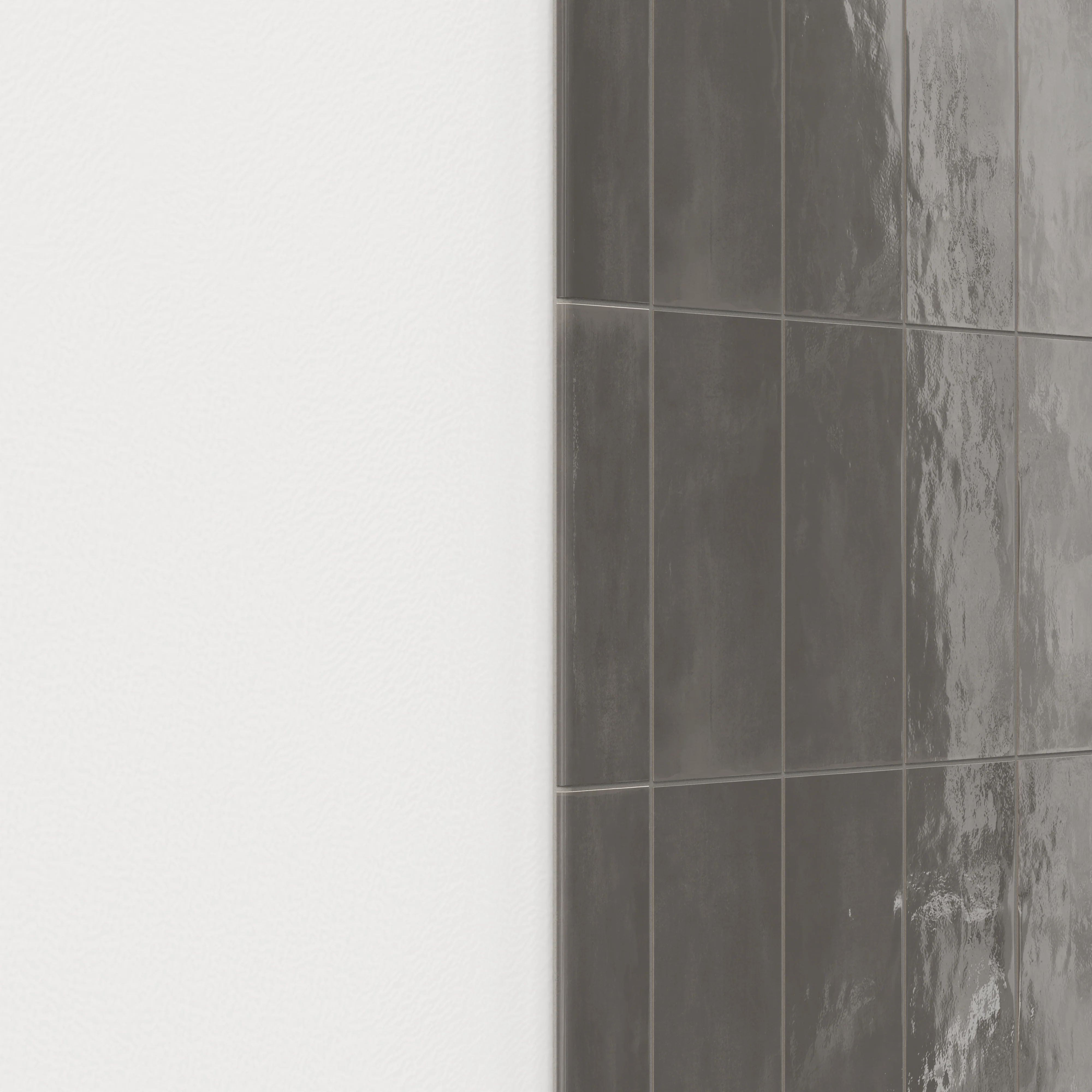 Josie 3x10 Bullnose Glossy Ceramic Tile in Smoke - Image 3