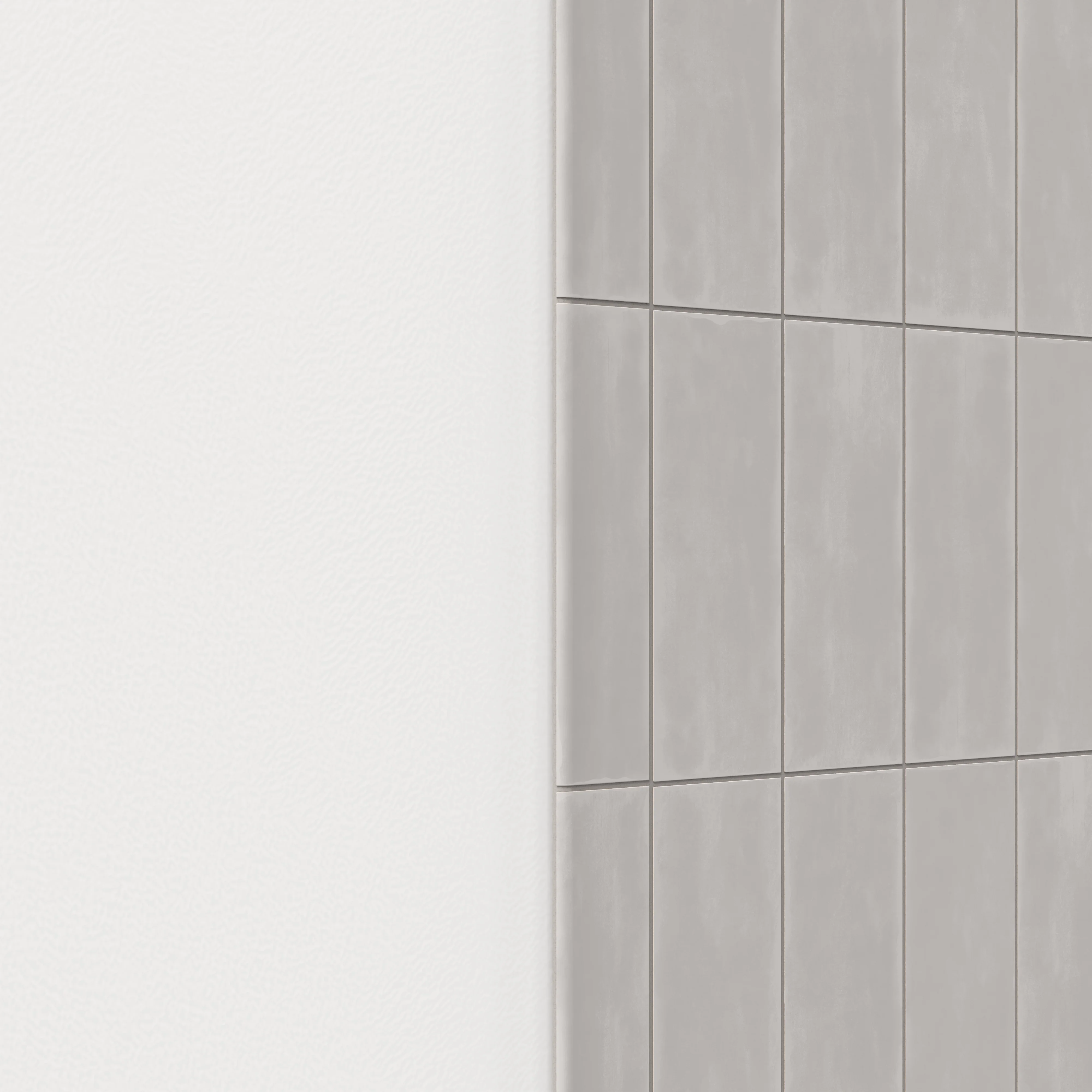 Josie 3x10 Bullnose Matte Ceramic Tile in Tender Gray - Image 3
