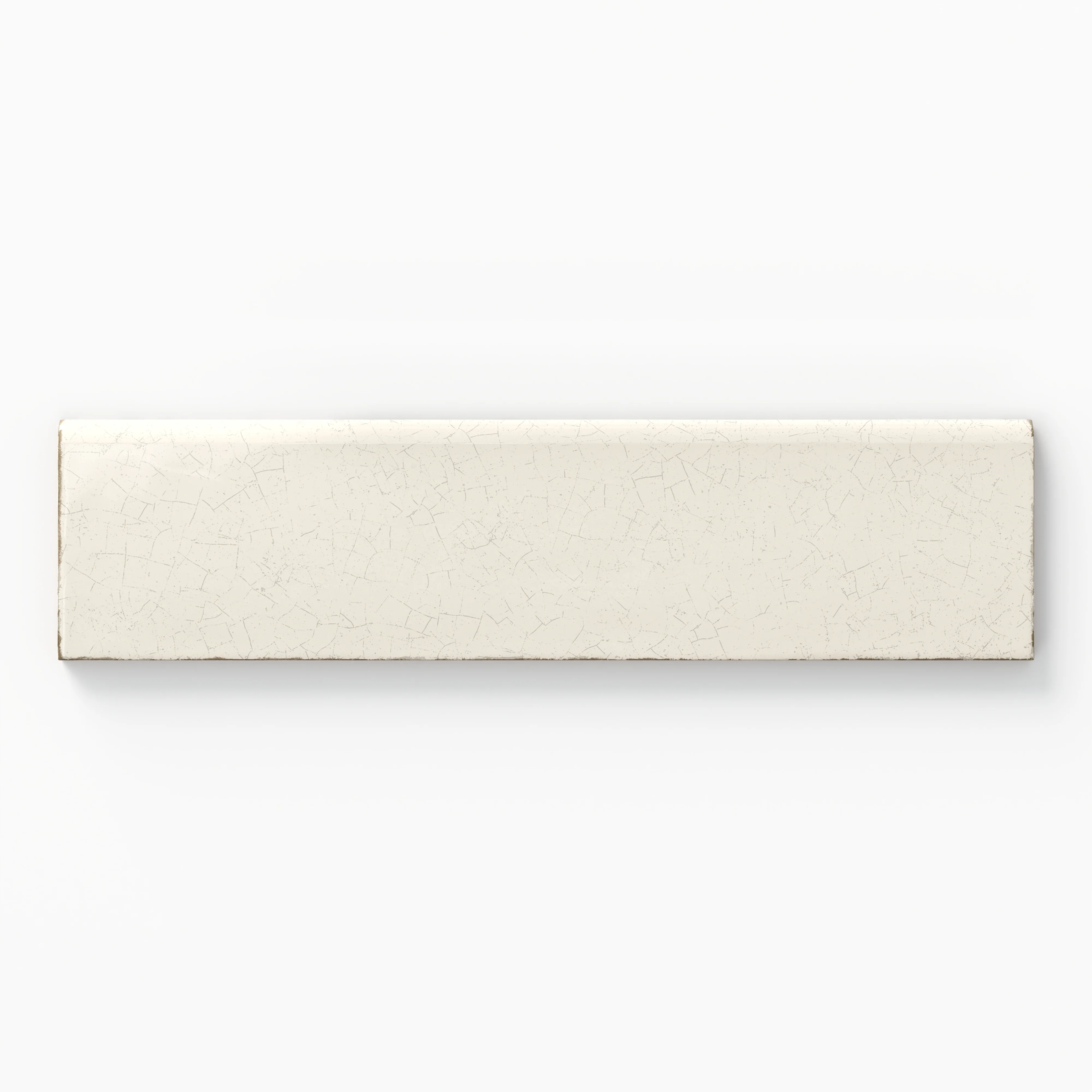 Josie 3x12 Bullnose Crackled Ceramic Tile in Cream