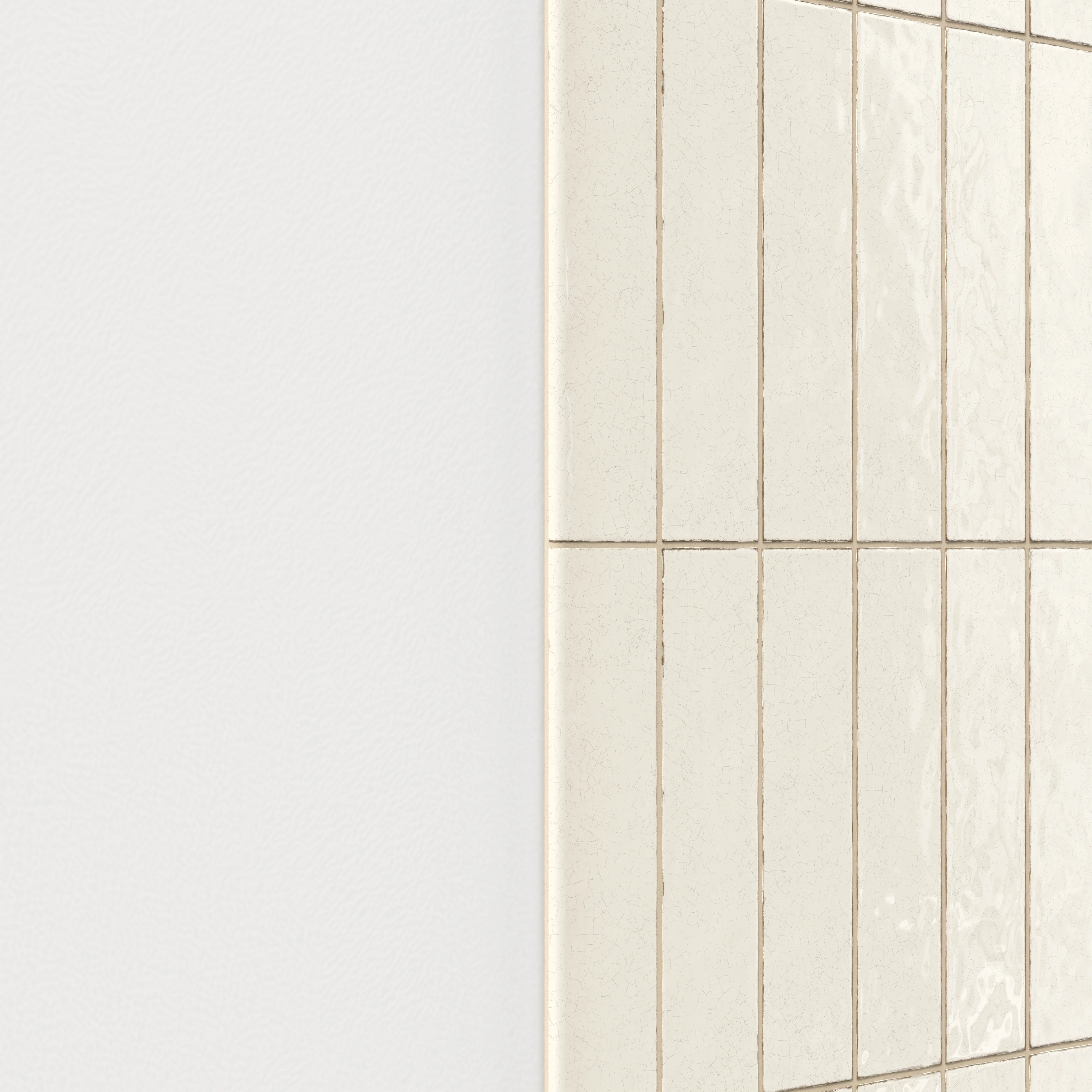 Josie 3x12 Bullnose Crackled Ceramic Tile in Cream - Image 3