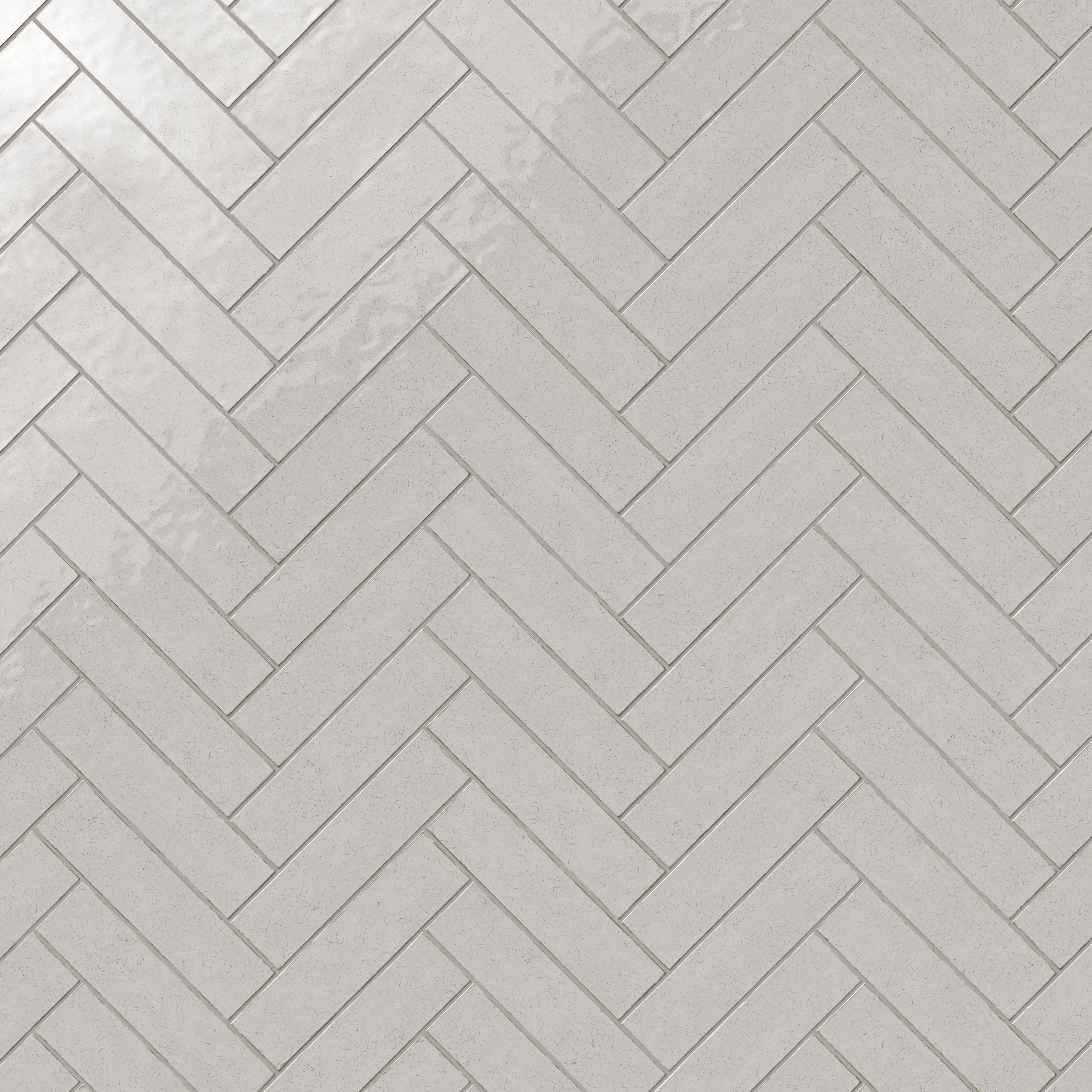 Josie 3x12 Crackled Ceramic Tile in Tender Gray - Image 10