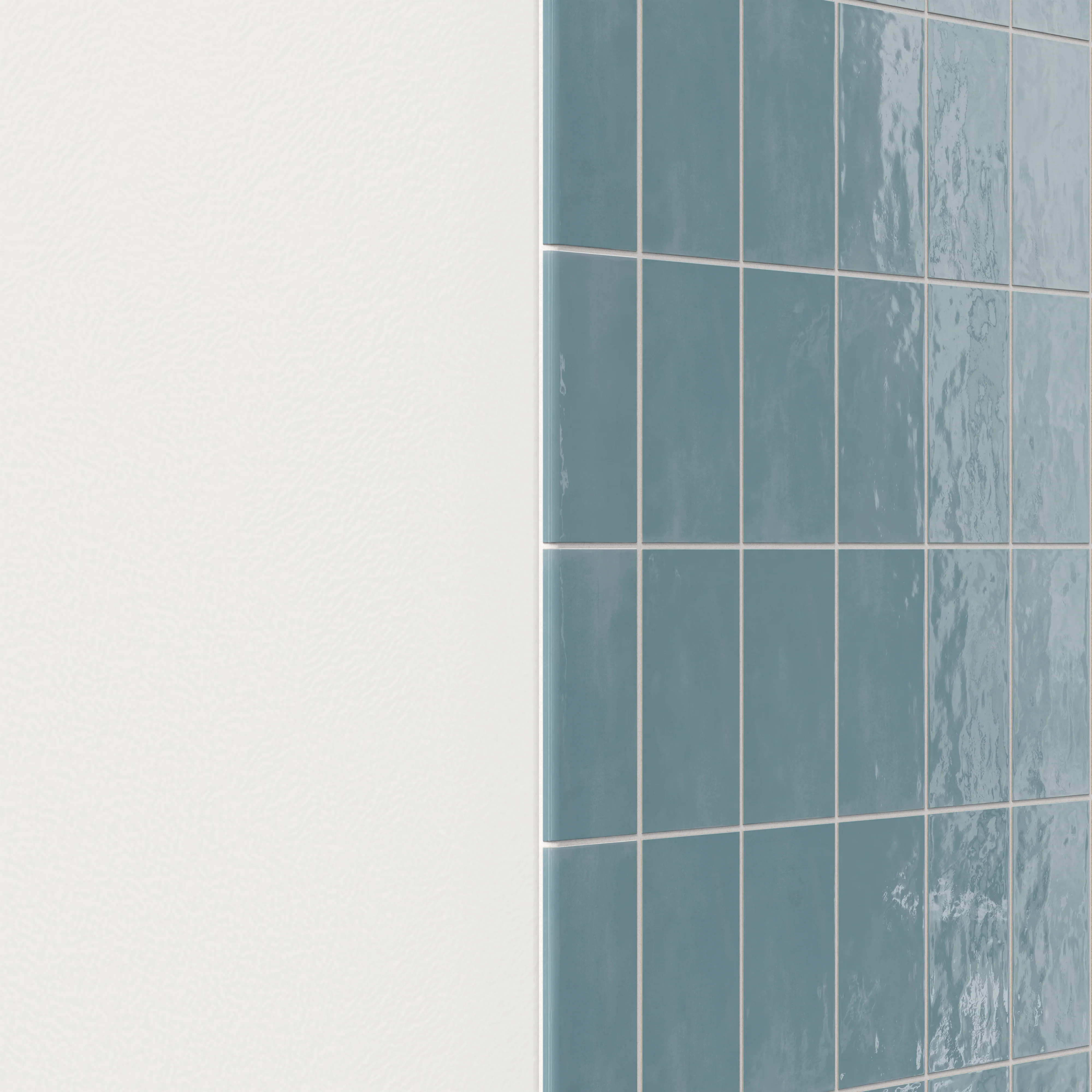 Josie 3x6 Bullnose Glossy Ceramic Tile in Ocean - Image 3