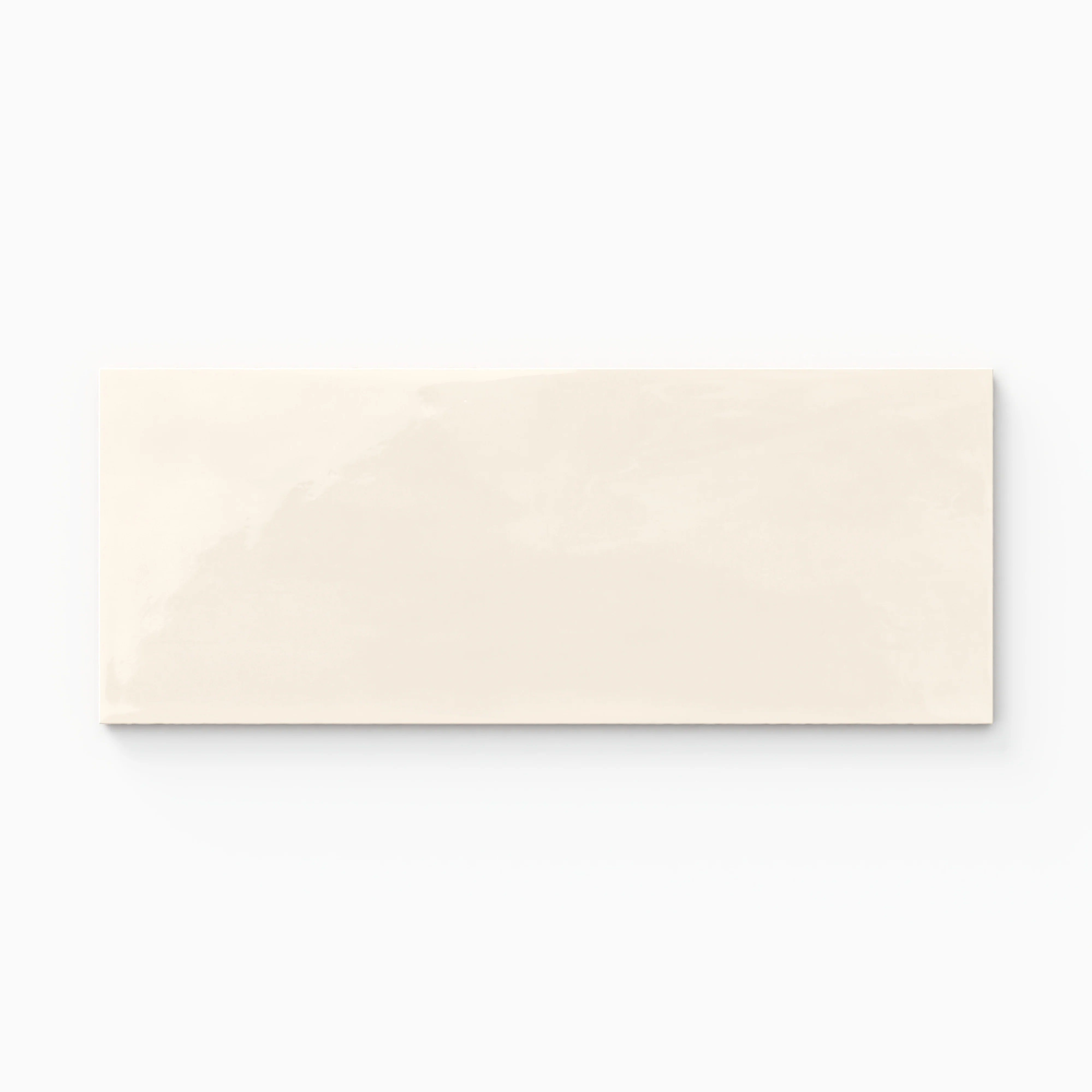 Josie 4x10 Glossy Ceramic Tile in Cream - Image 2