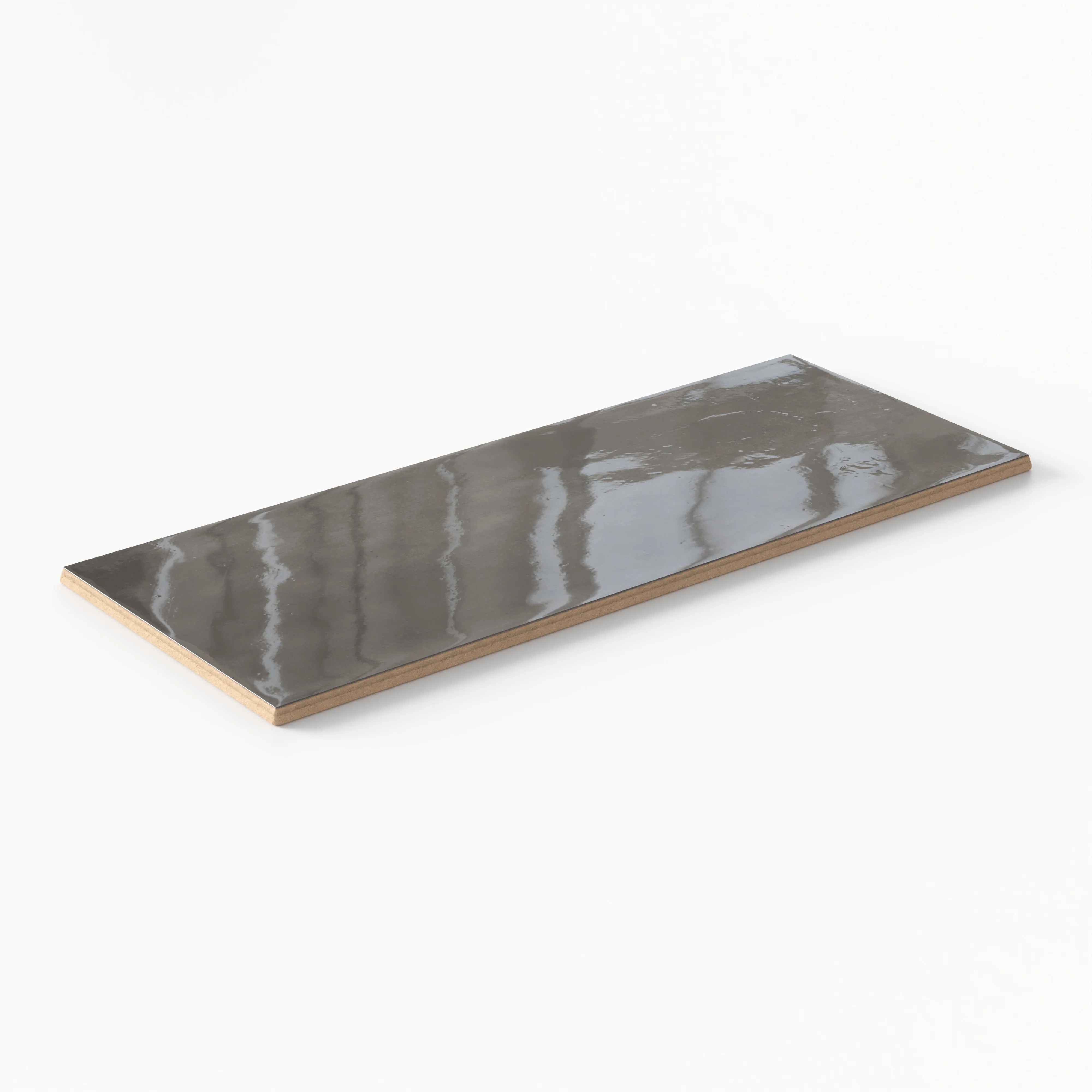 Josie 4x10 Glossy Ceramic Tile in Smoke - Image 3