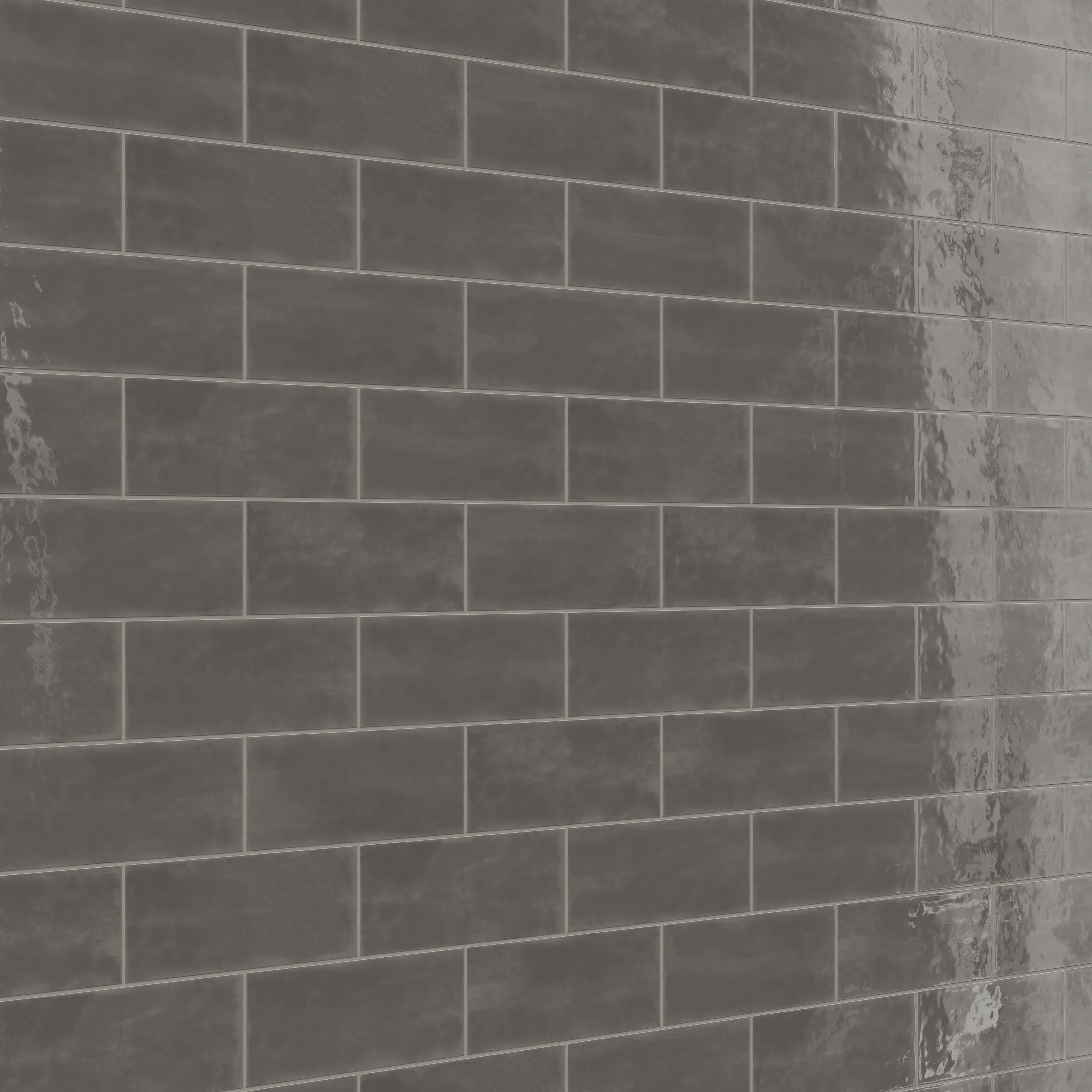 Josie 4x10 Glossy Ceramic Tile in Smoke - Image 4