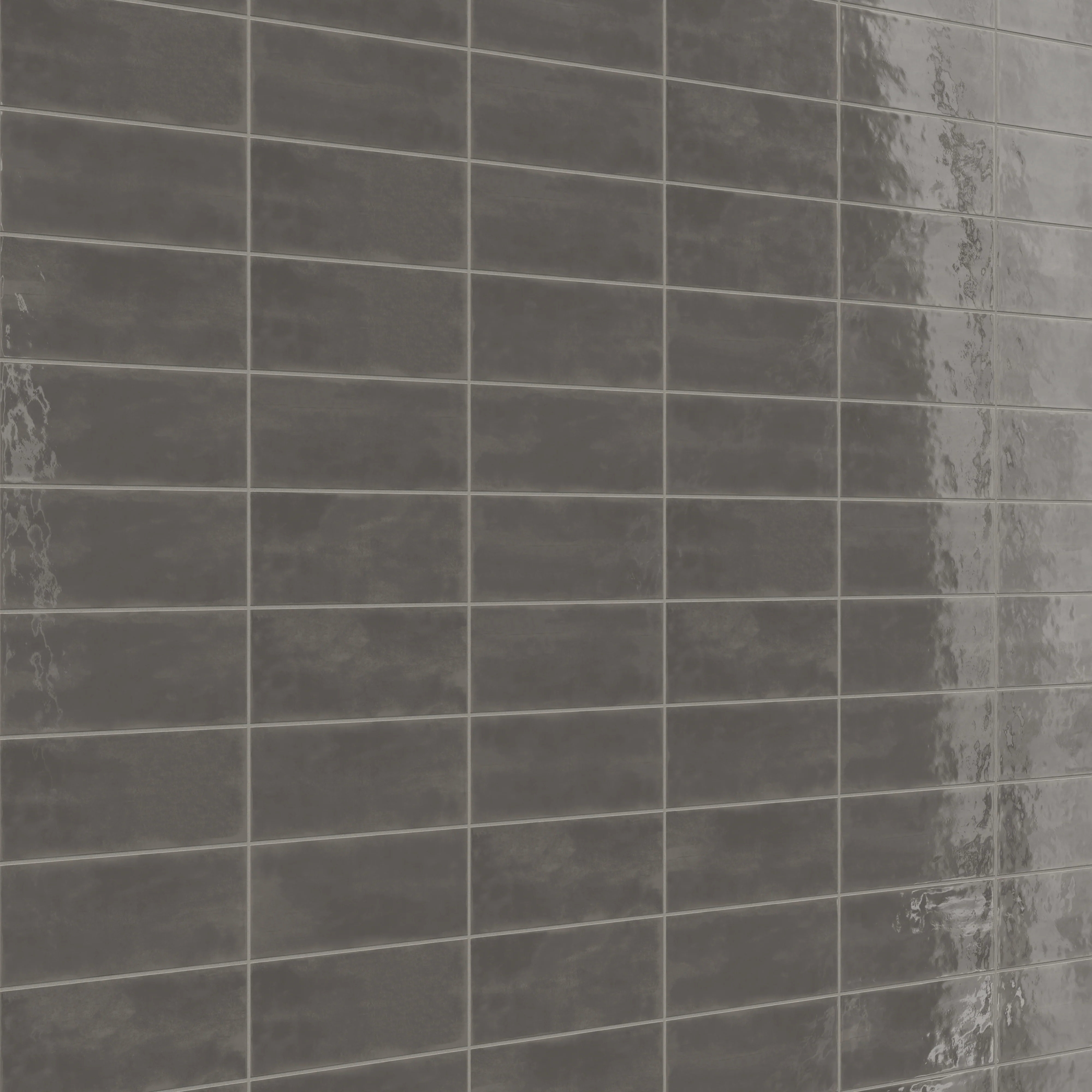 Josie 4x10 Glossy Ceramic Tile in Smoke - Image 7