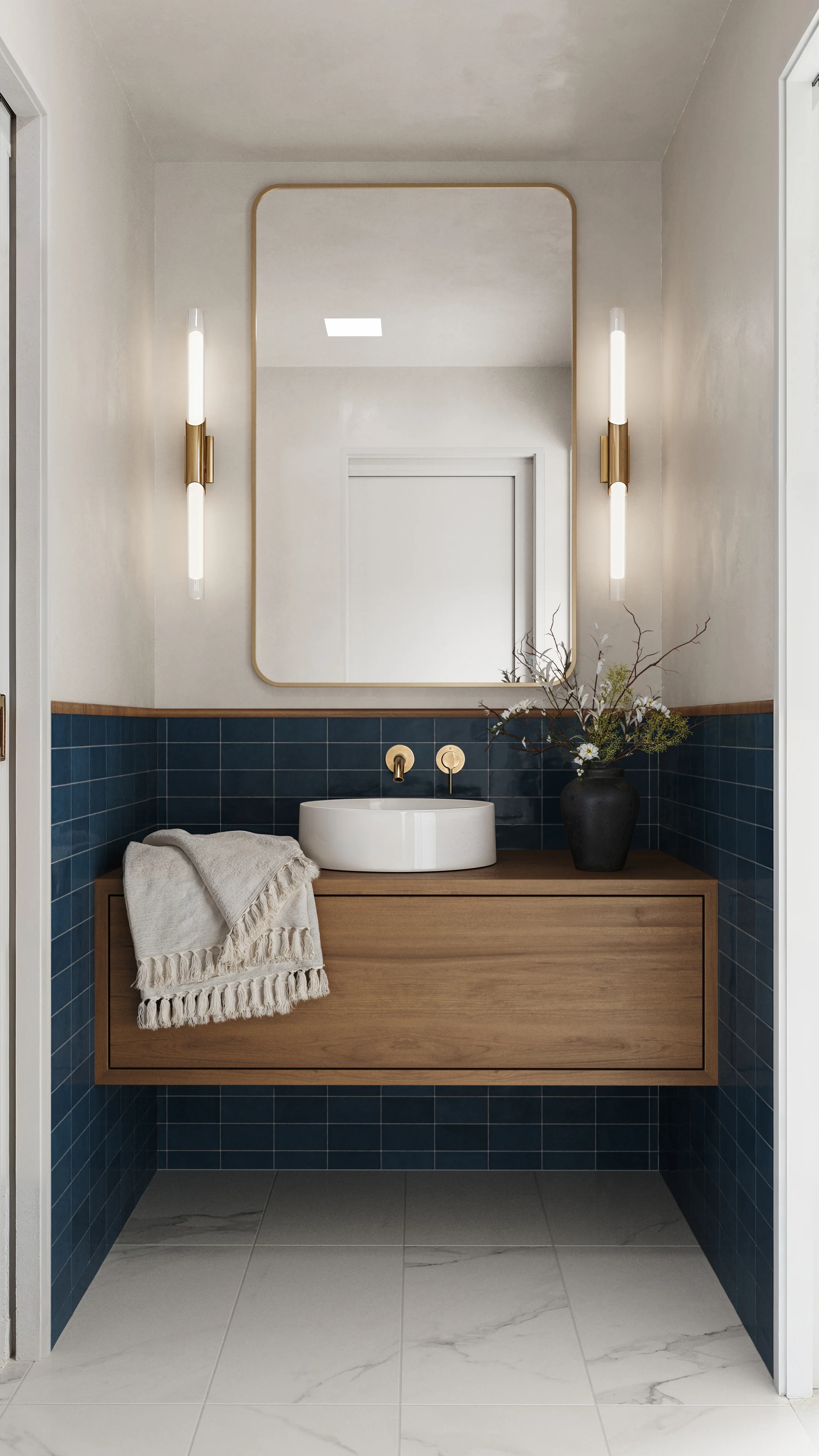 Julianna 12x24 Satin Porcelain Tile in Carrara - Image 10