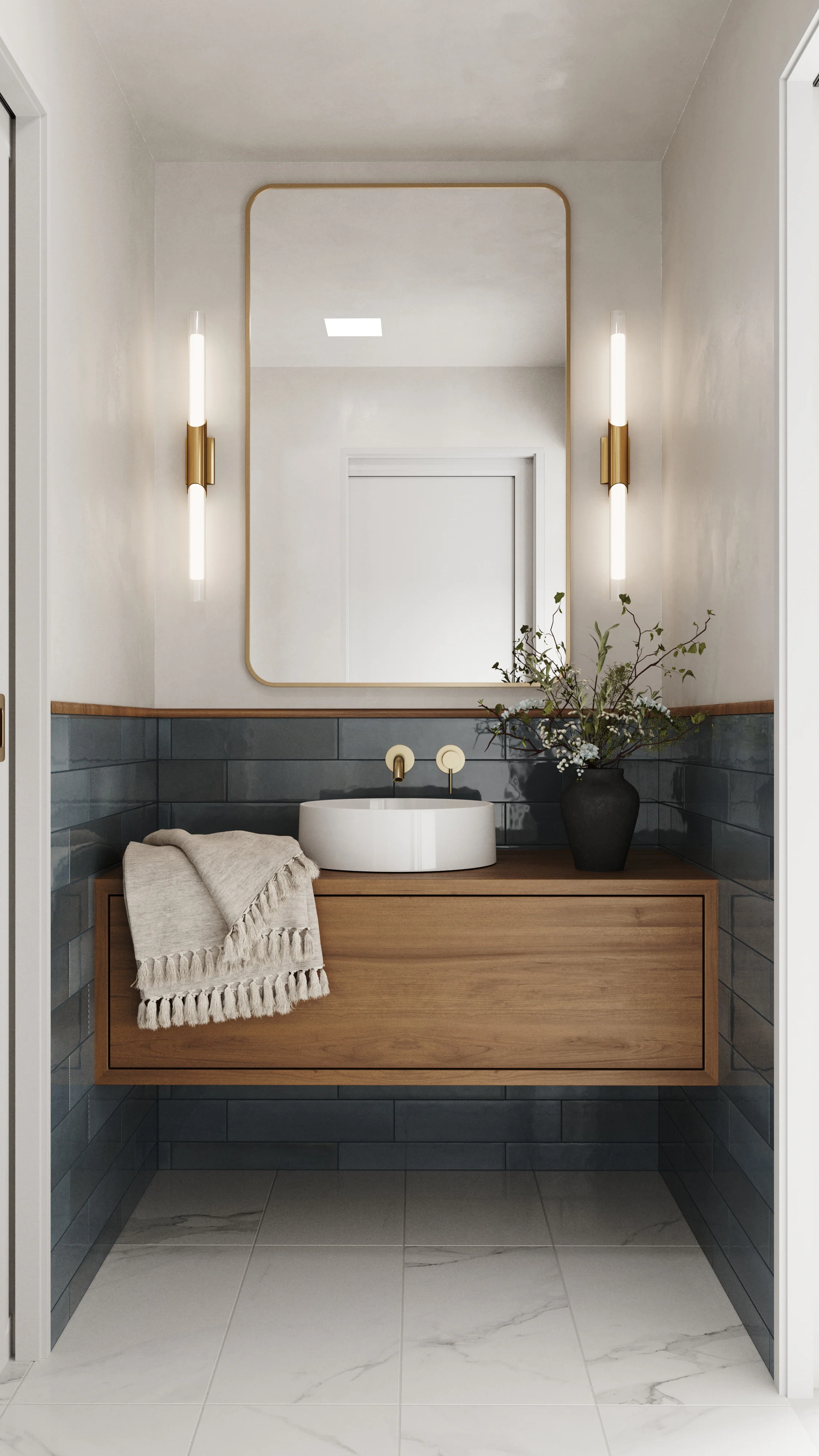 Julianna 12x24 Satin Porcelain Tile in Carrara - Image 12