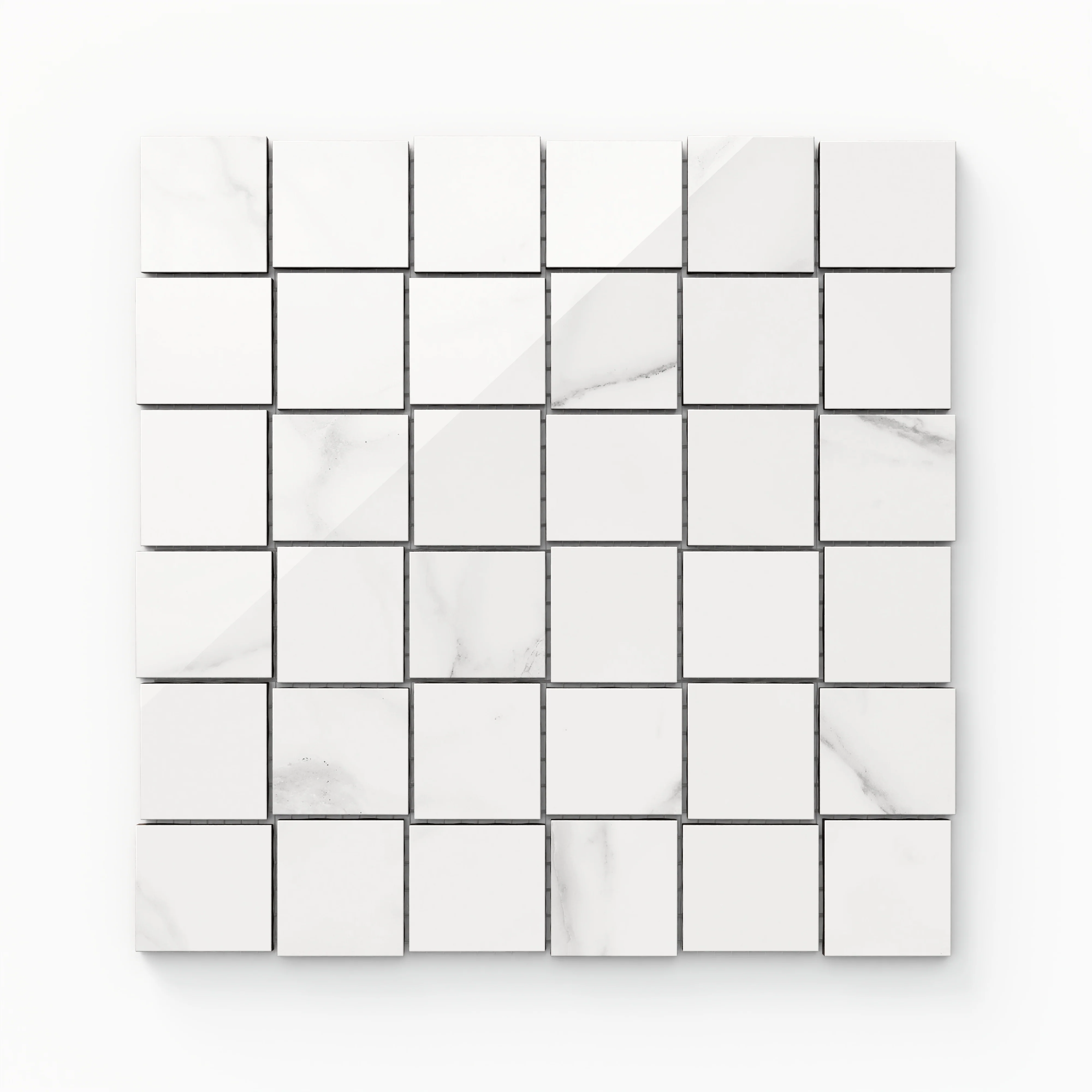 Julianna 2x2 Polished Porcelain Mosaic Tile in Carrara