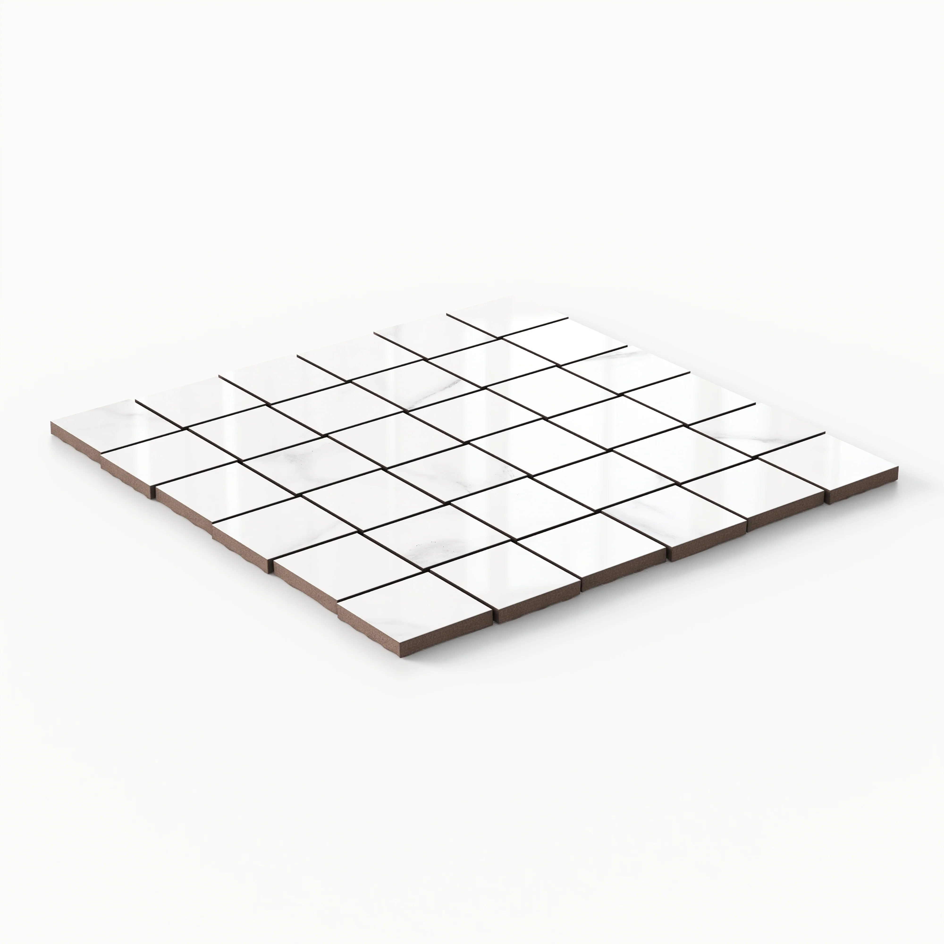 Julianna 2x2 Polished Porcelain Mosaic Tile in Carrara - Image 2