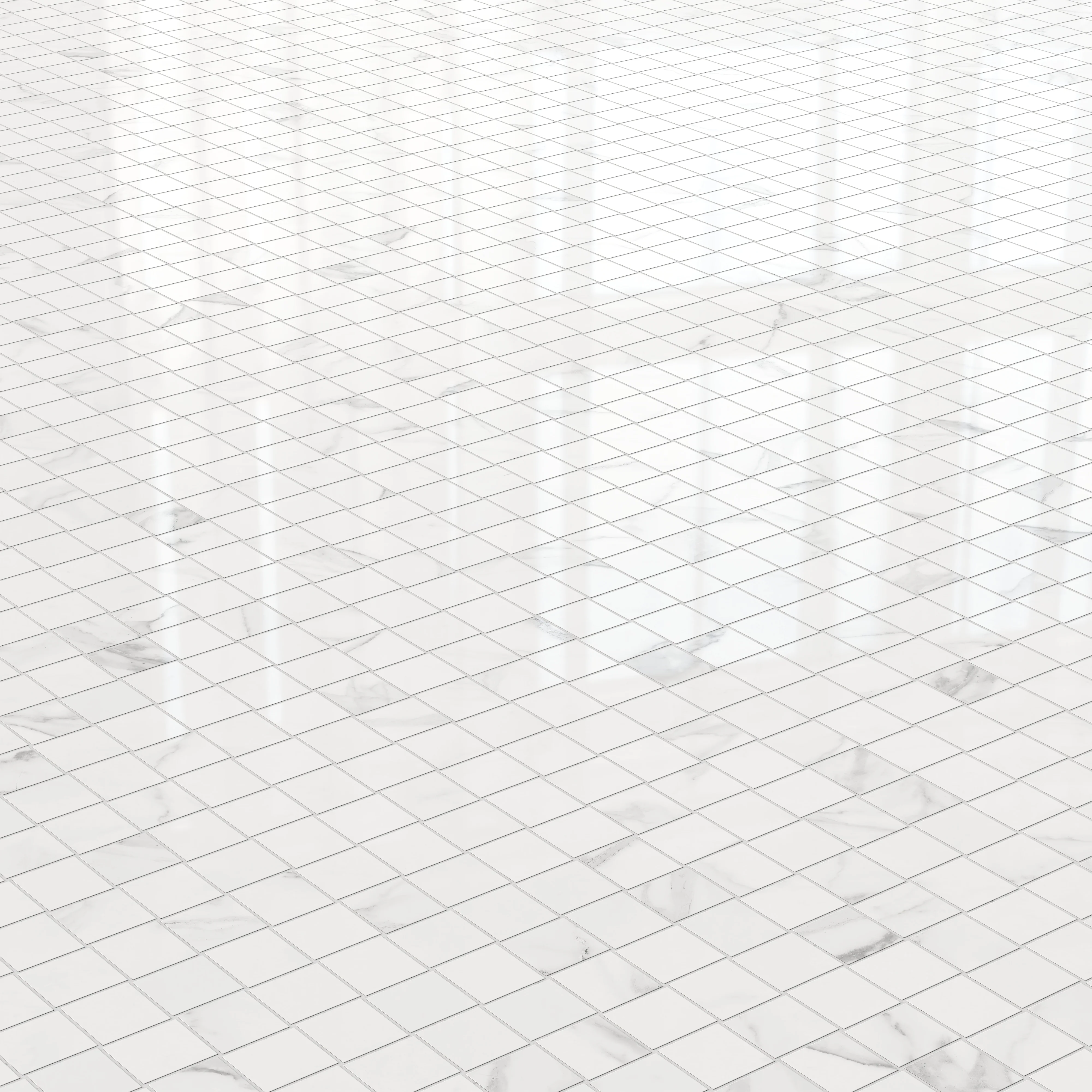 Julianna 2x2 Polished Porcelain Mosaic Tile in Carrara - Image 3