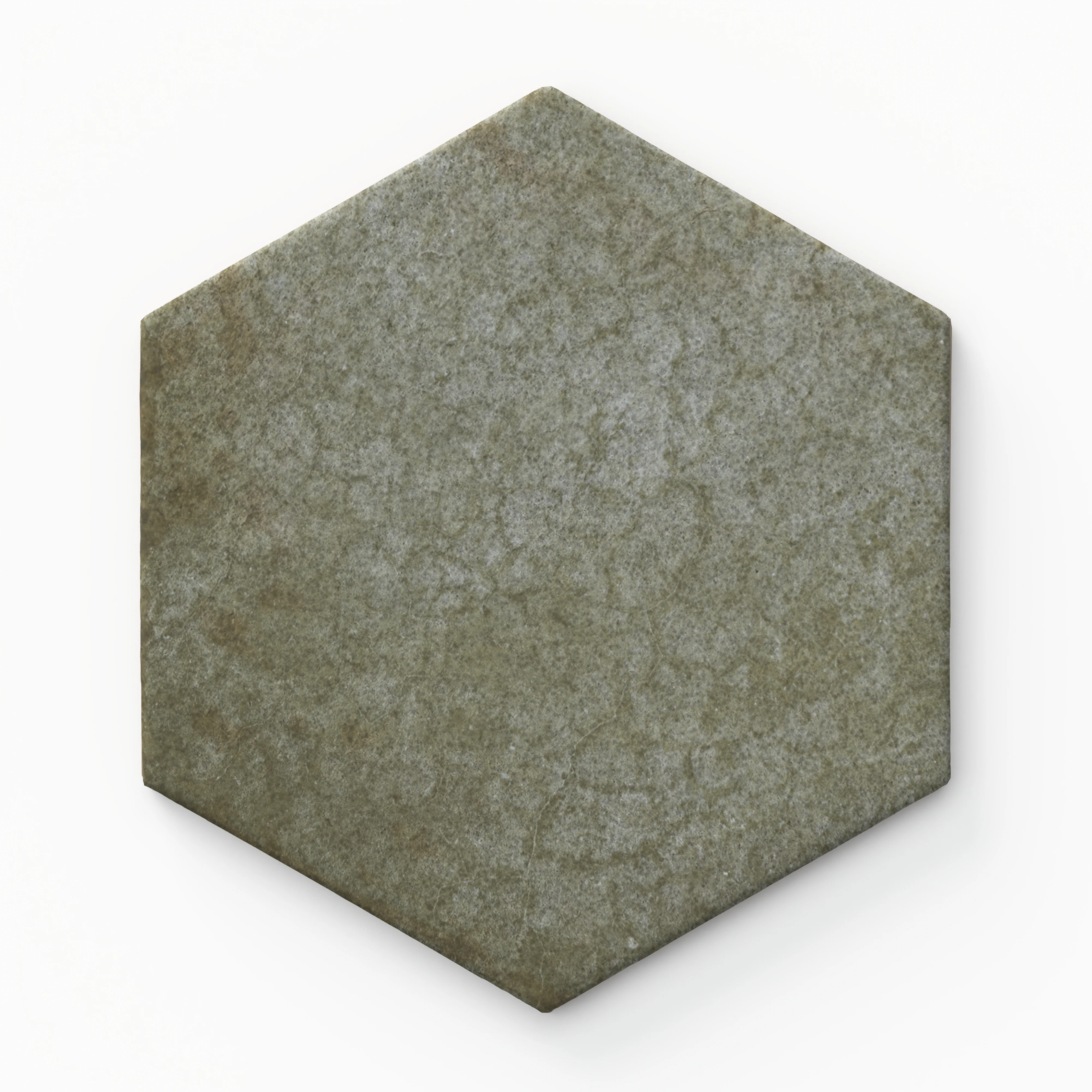 Juliet 7x8 Hexagon Matte Porcelain Tile in Olive - Image 3