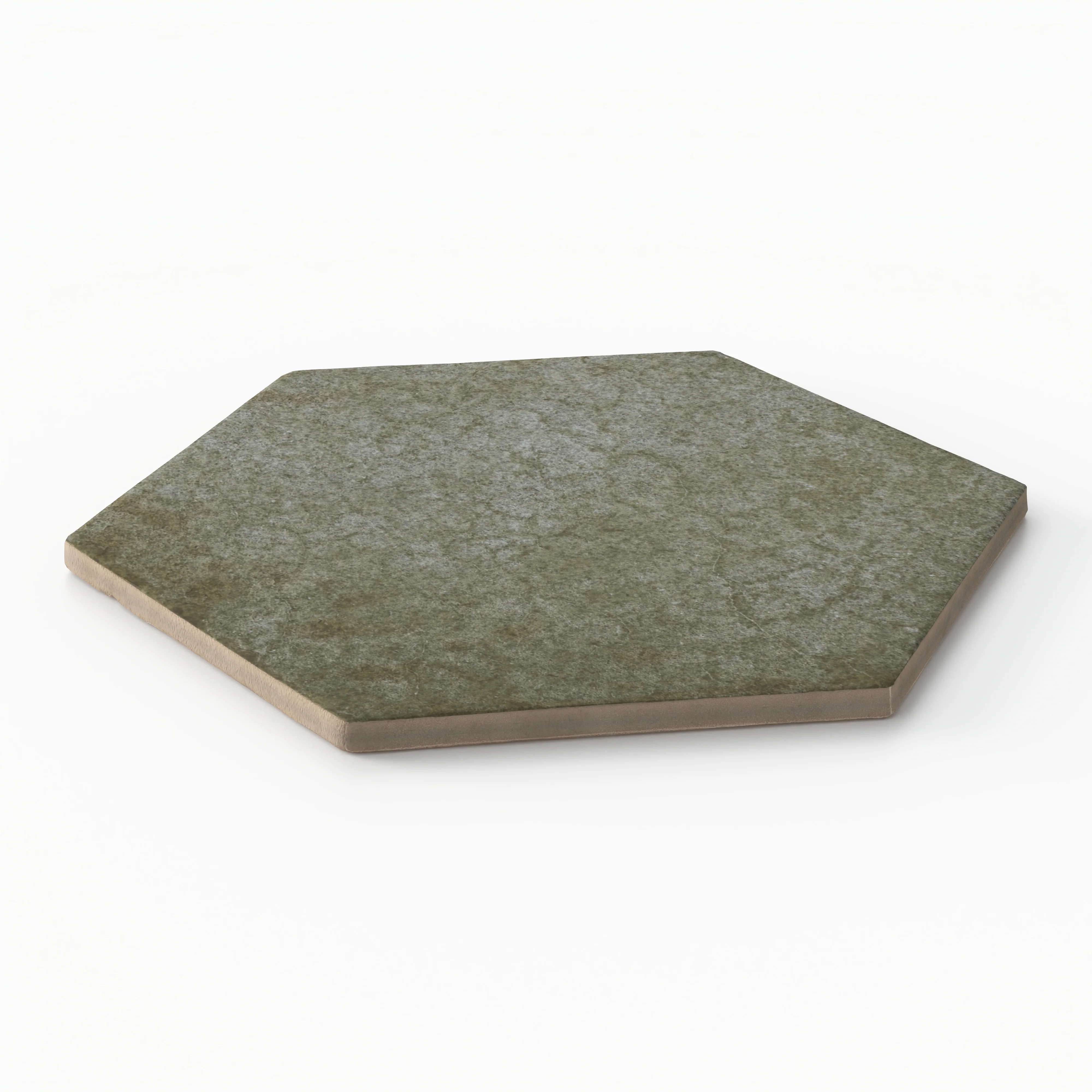 Juliet 7x8 Hexagon Matte Porcelain Tile in Olive - Image 4