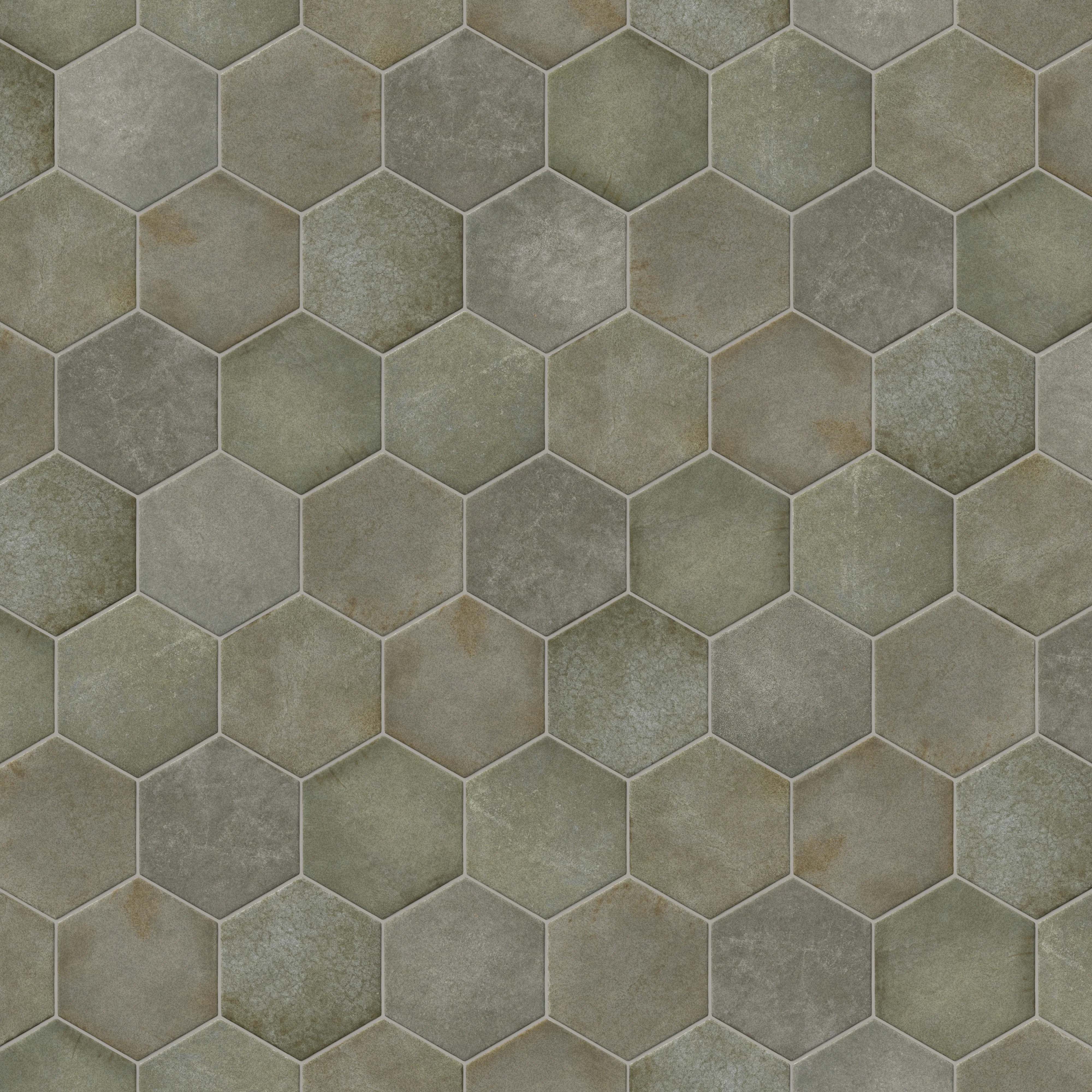 Juliet 7x8 Hexagon Matte Porcelain Tile in Olive - Image 6