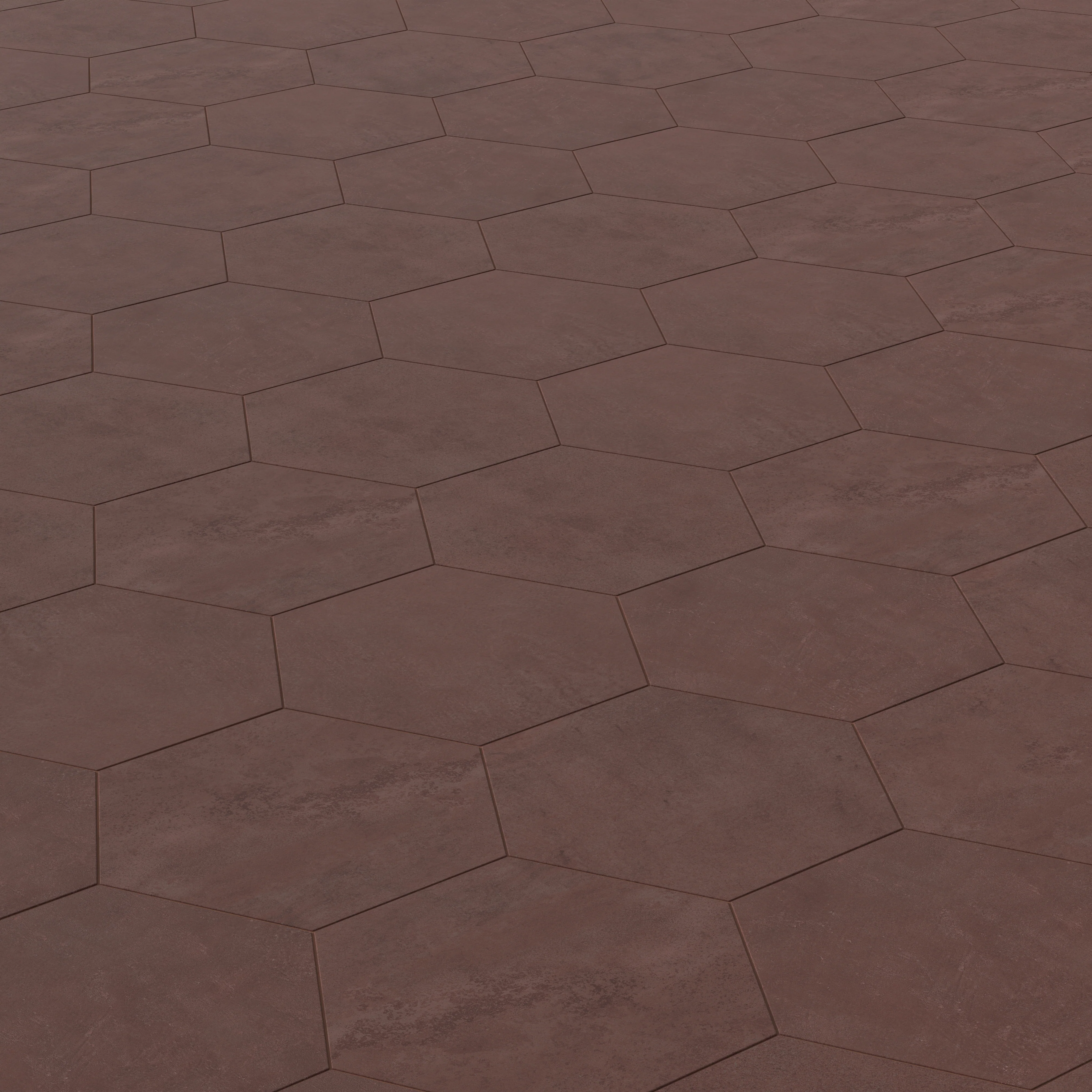 Kai 10x10 Matte Porcelain Hexagon Tile in Marron - Image 4