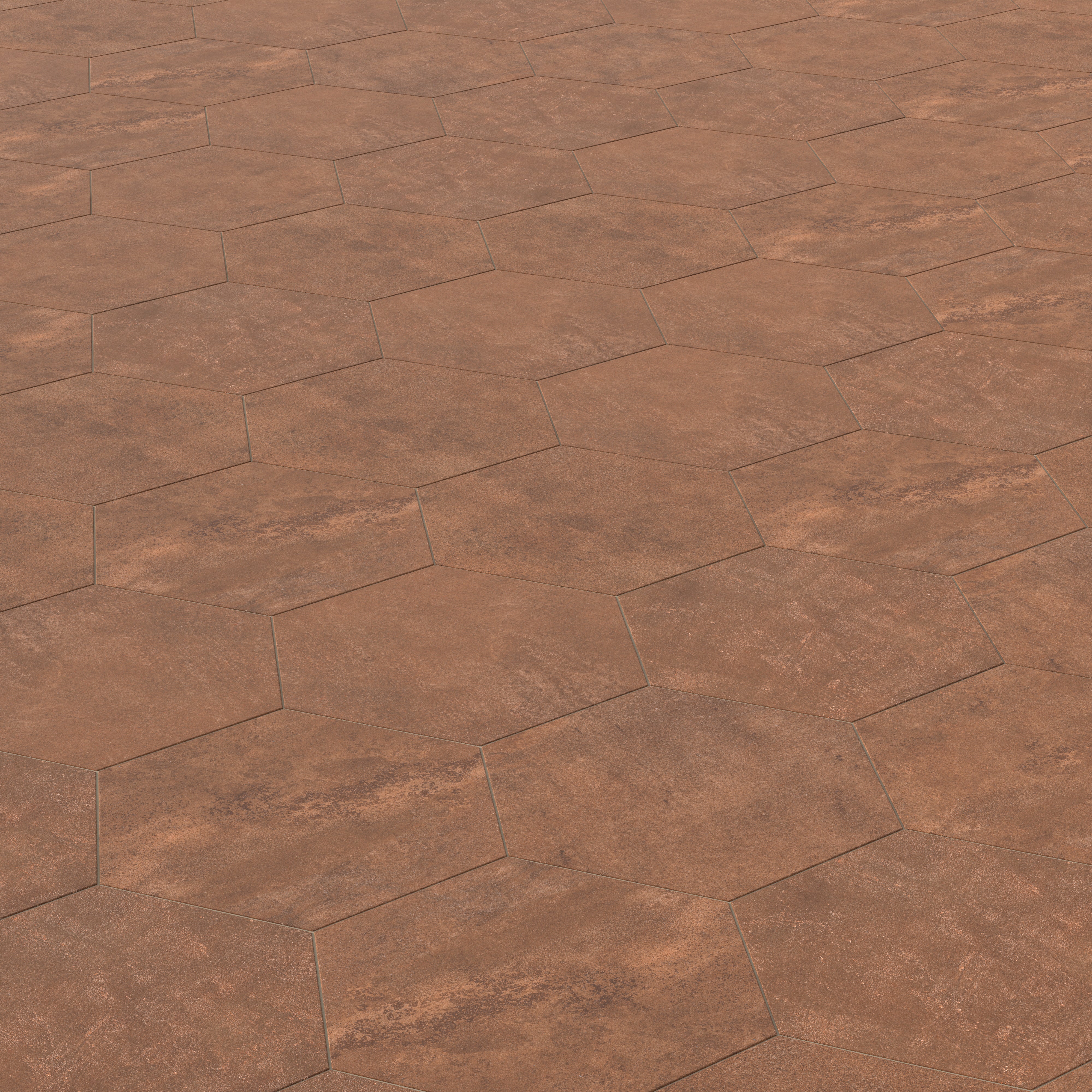 Kai 10x10 Matte Porcelain Hexagon Tile in Terracotta - Image 4