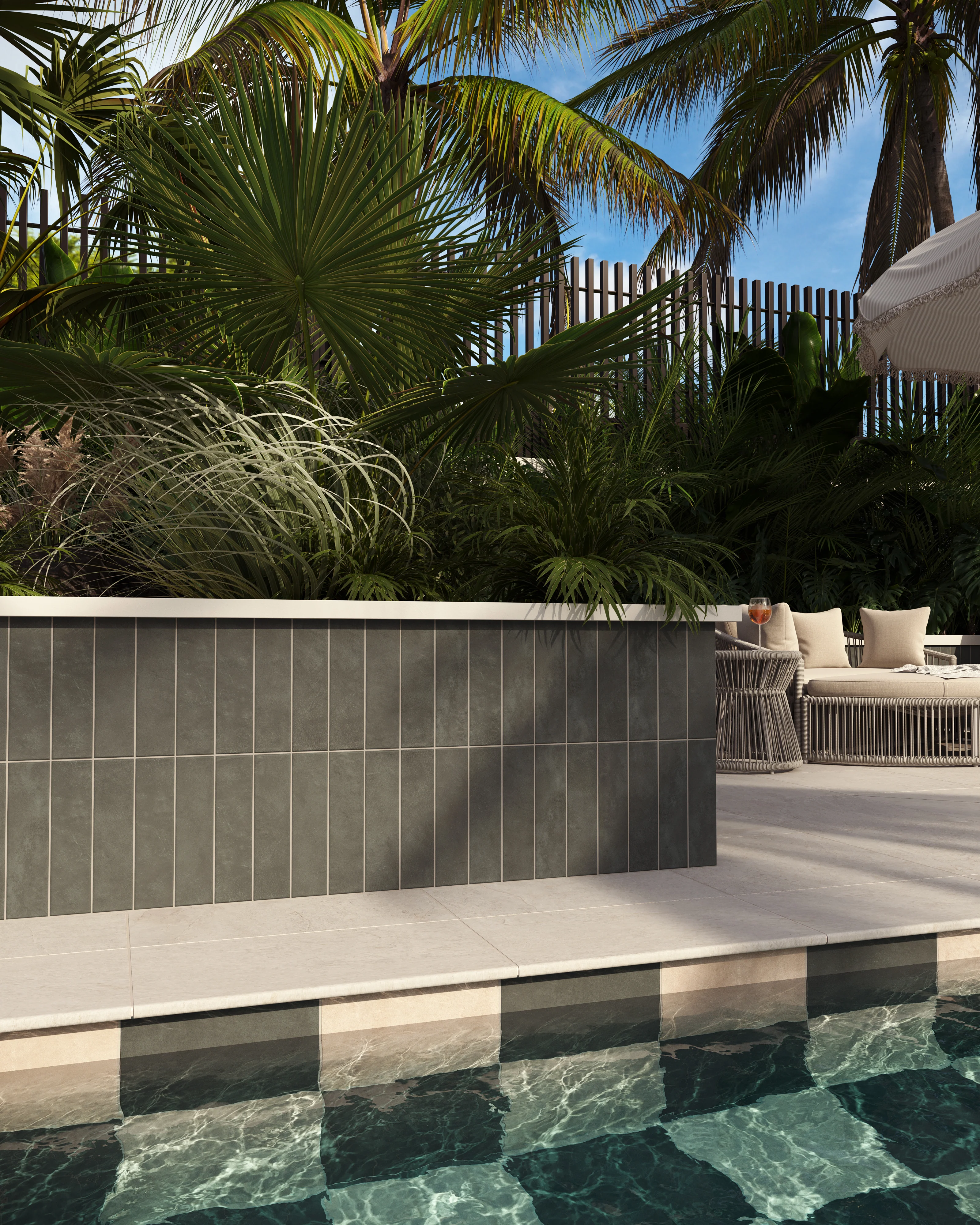 Kai 12x12 Matte Porcelain Tile in Marine - Image 7