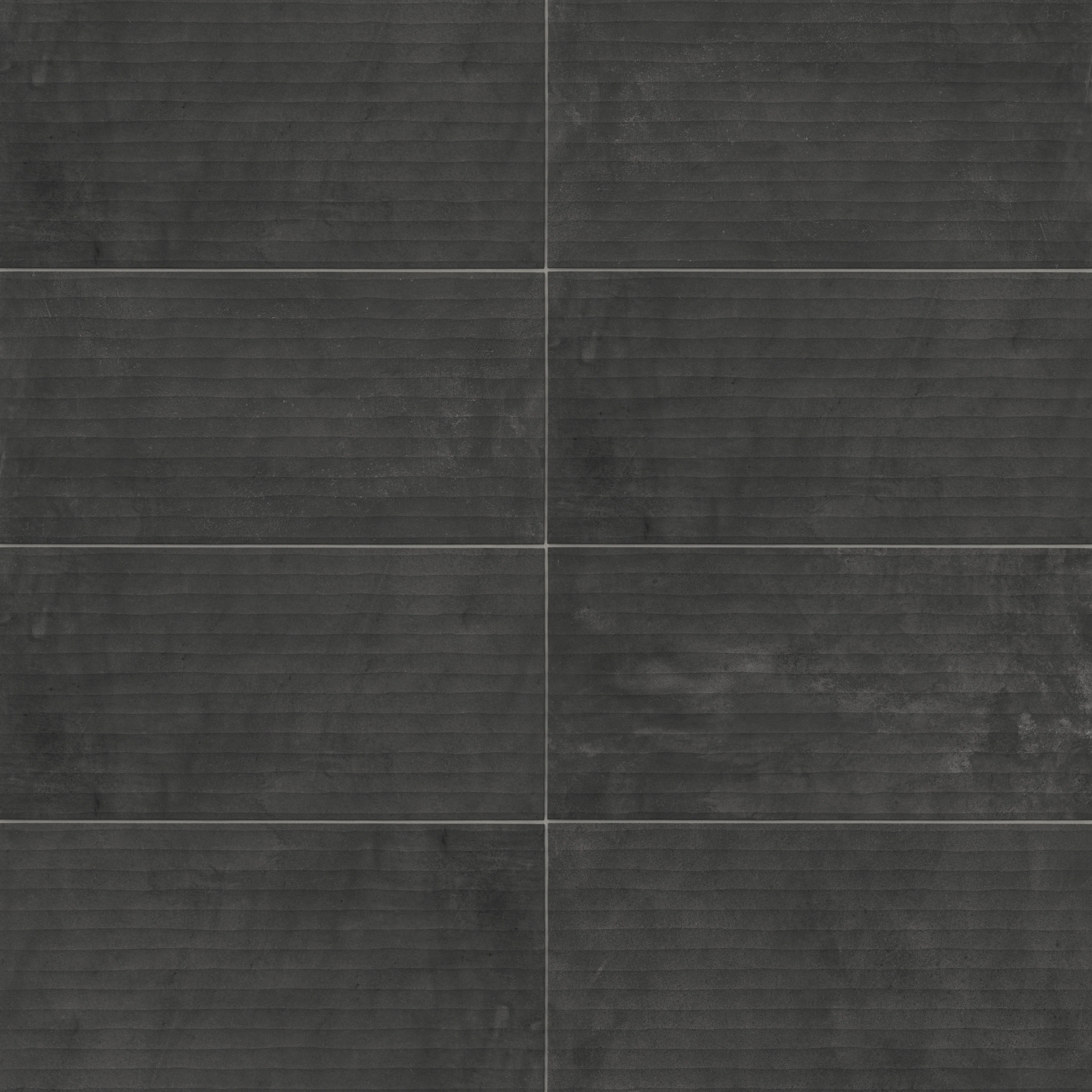 Kai 12x24 Fluted Matte Porcelain Tile in Moka
