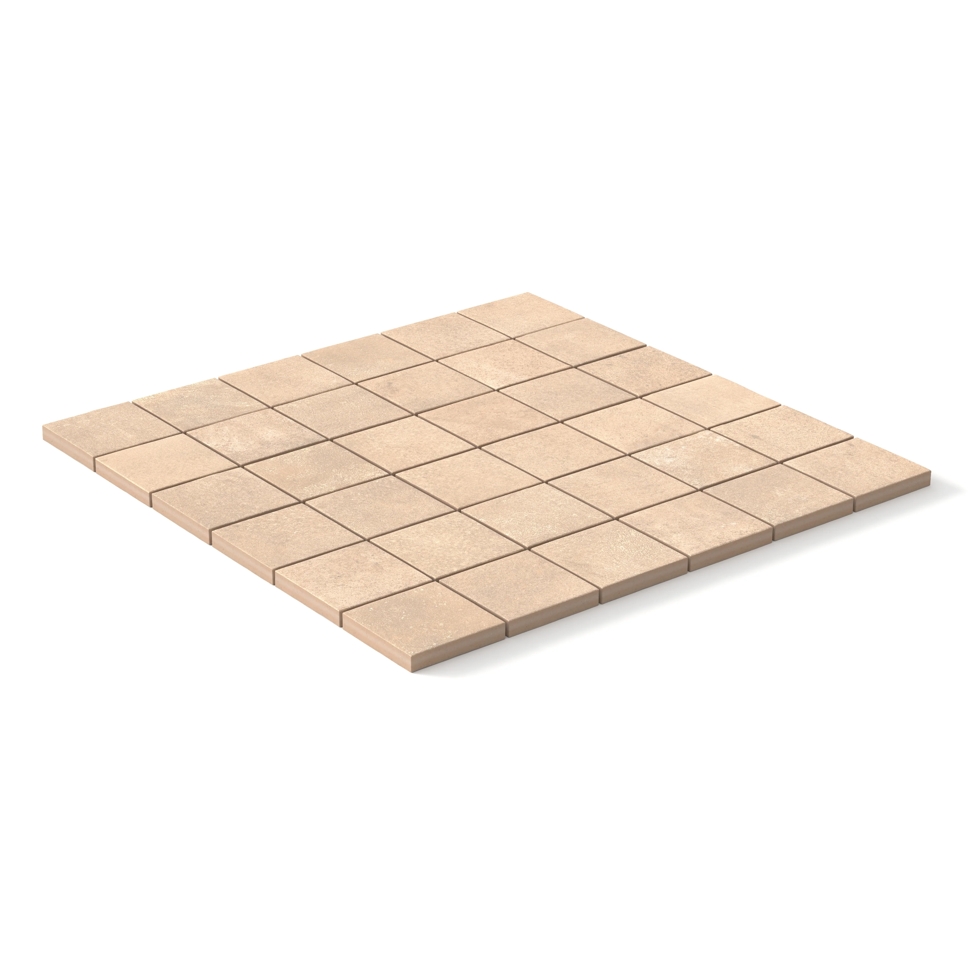 Kai 2x2 Matte Porcelain Mosaic Tile in Almond - Image 2
