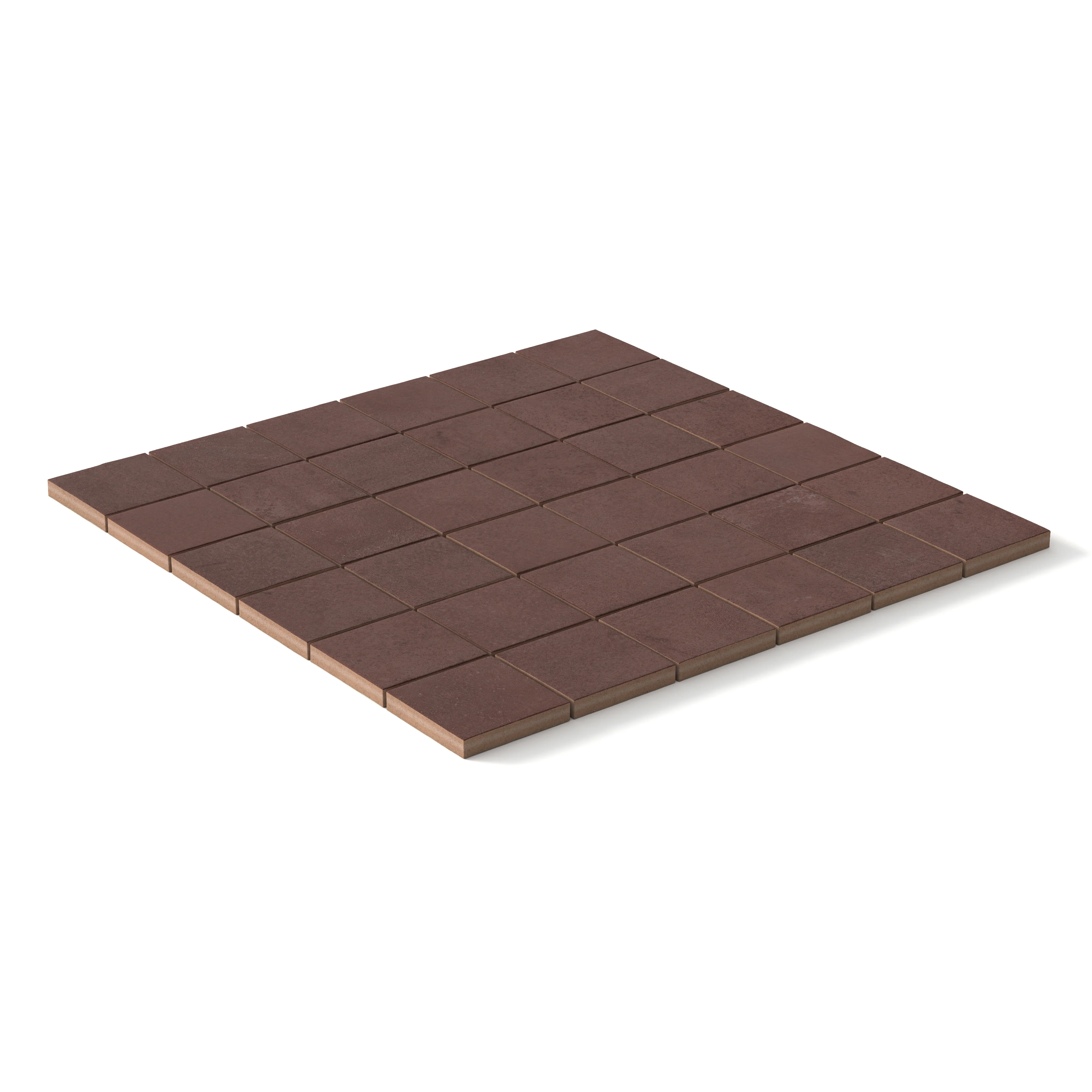 Kai 2x2 Matte Porcelain Mosaic Tile in Marron - Image 2