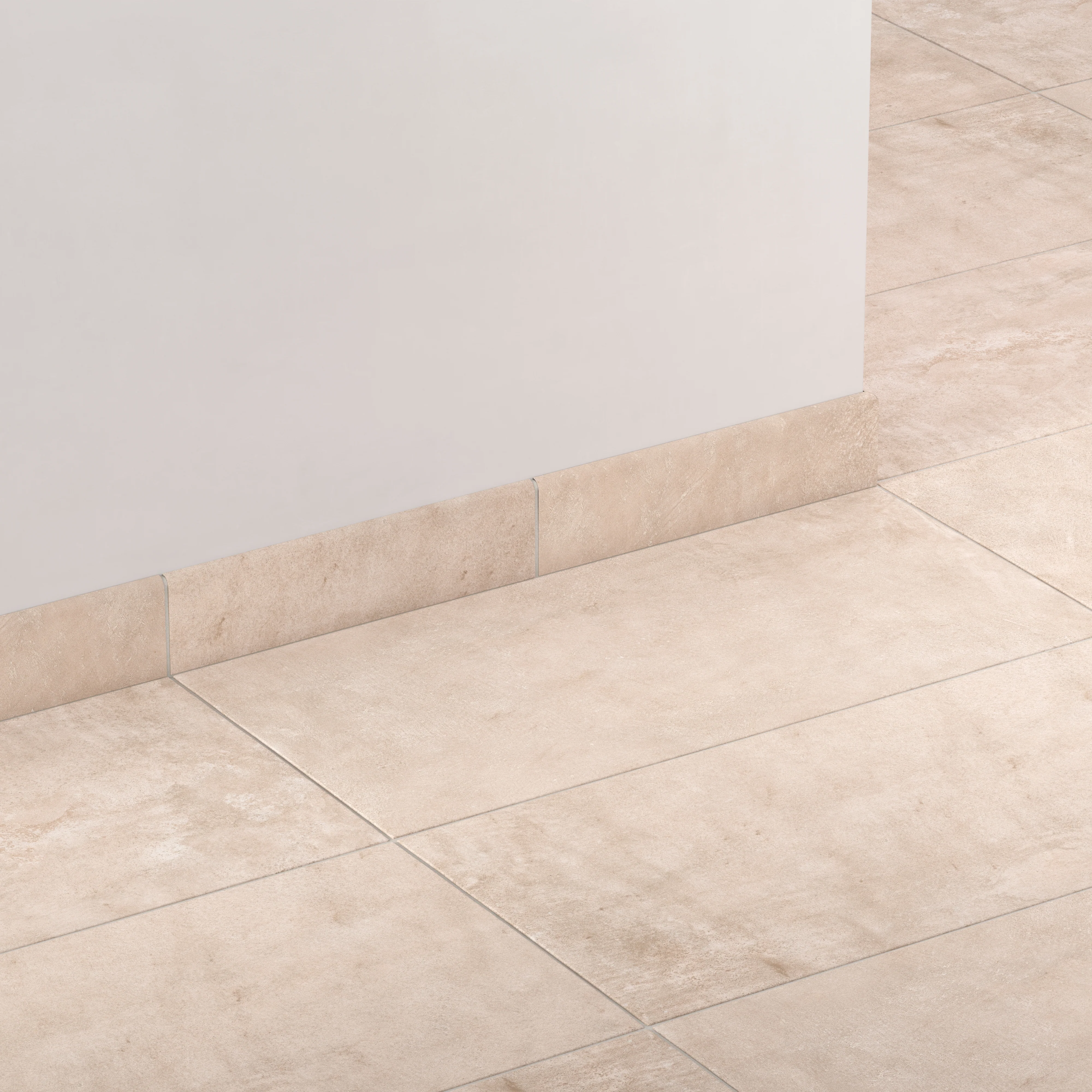 Kai 3x12 Bullnose Matte Porcelain Tile in Alabaster - Image 3