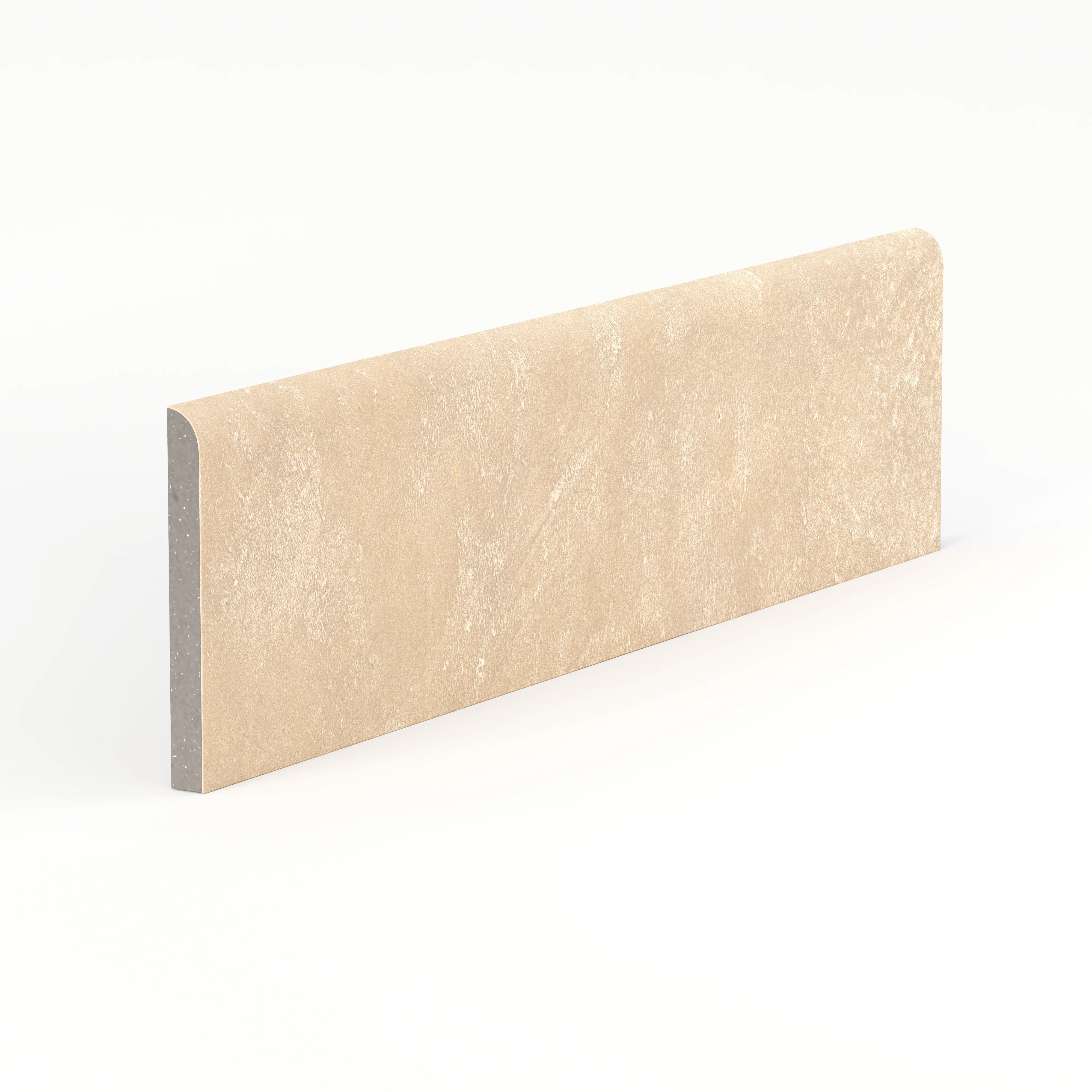Kai 3x12 Bullnose Matte Porcelain Tile in Almond - Image 2