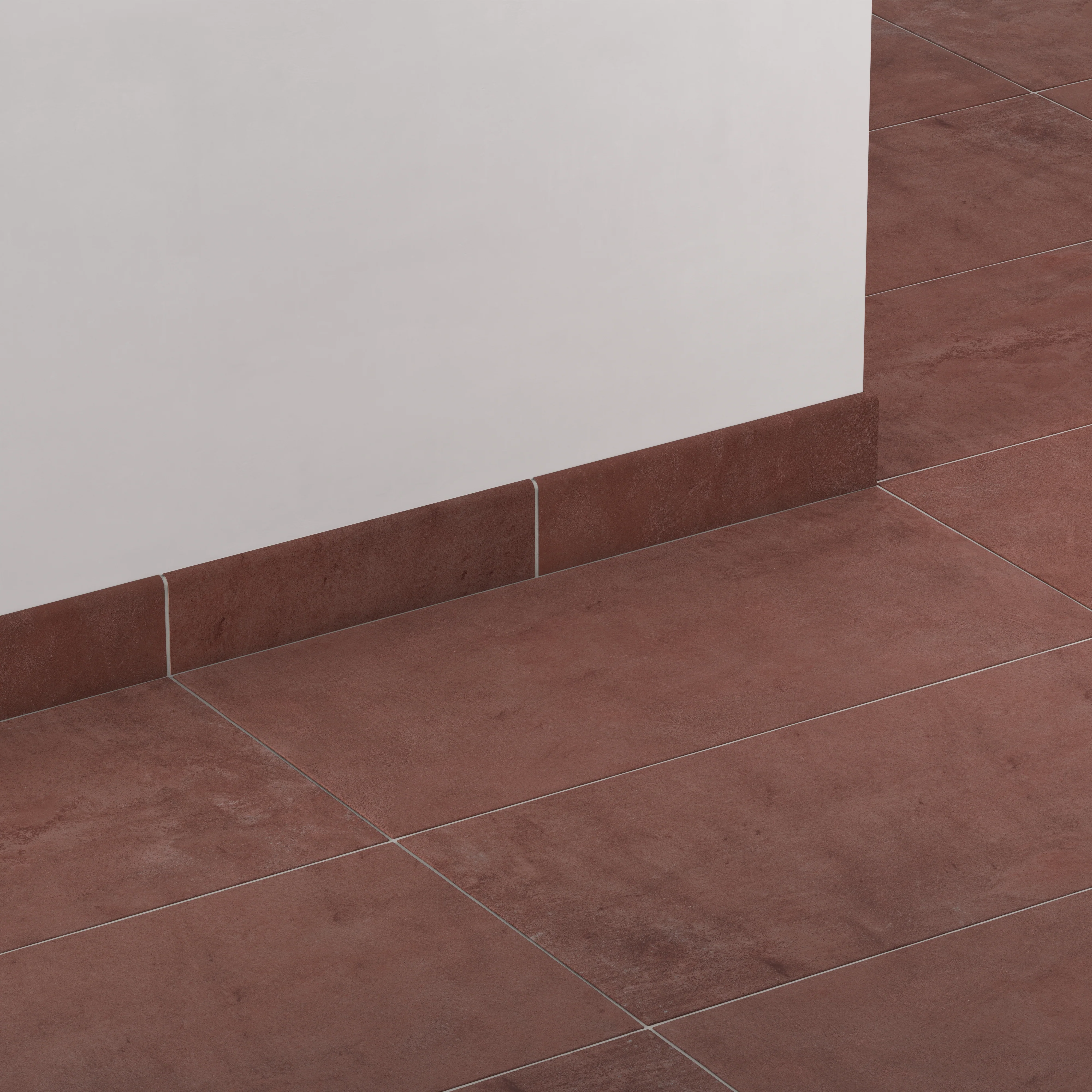 Kai 3x12 Bullnose Matte Porcelain Tile in Marron - Image 3