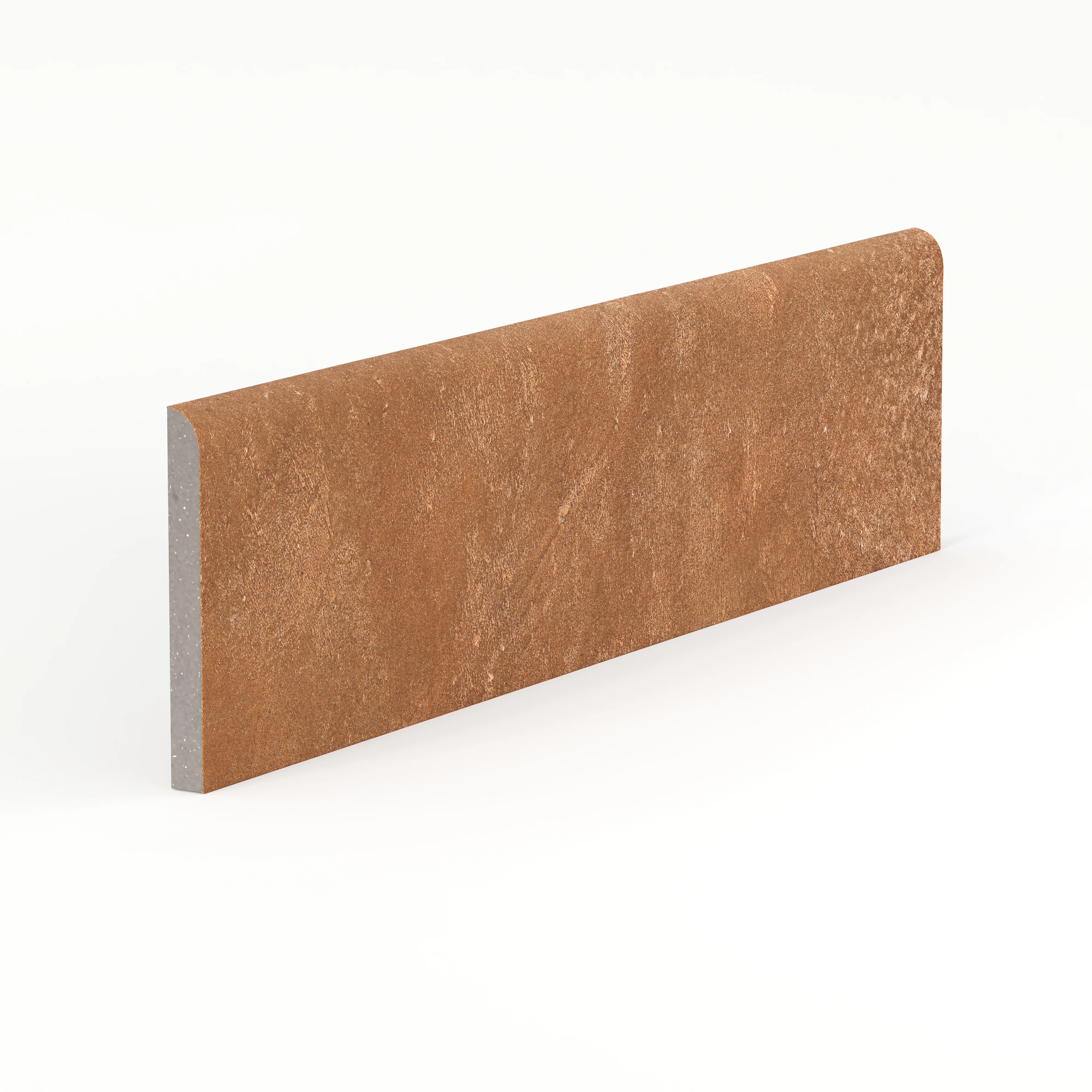 Kai 3x12 Bullnose Matte Porcelain Tile in Terracotta - Image 2