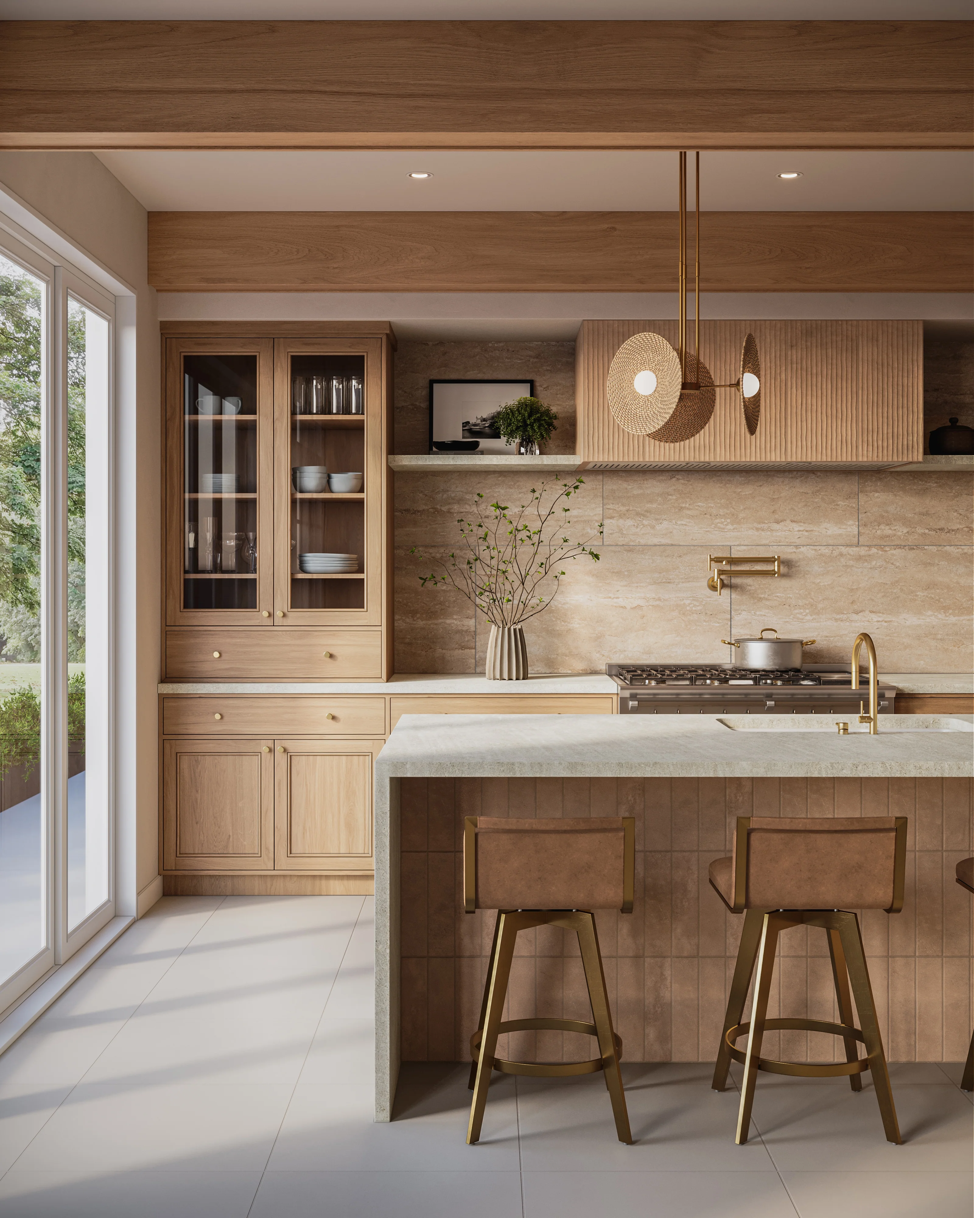 Kai 3x12 Matte Porcelain Tile in Almond - Image 11