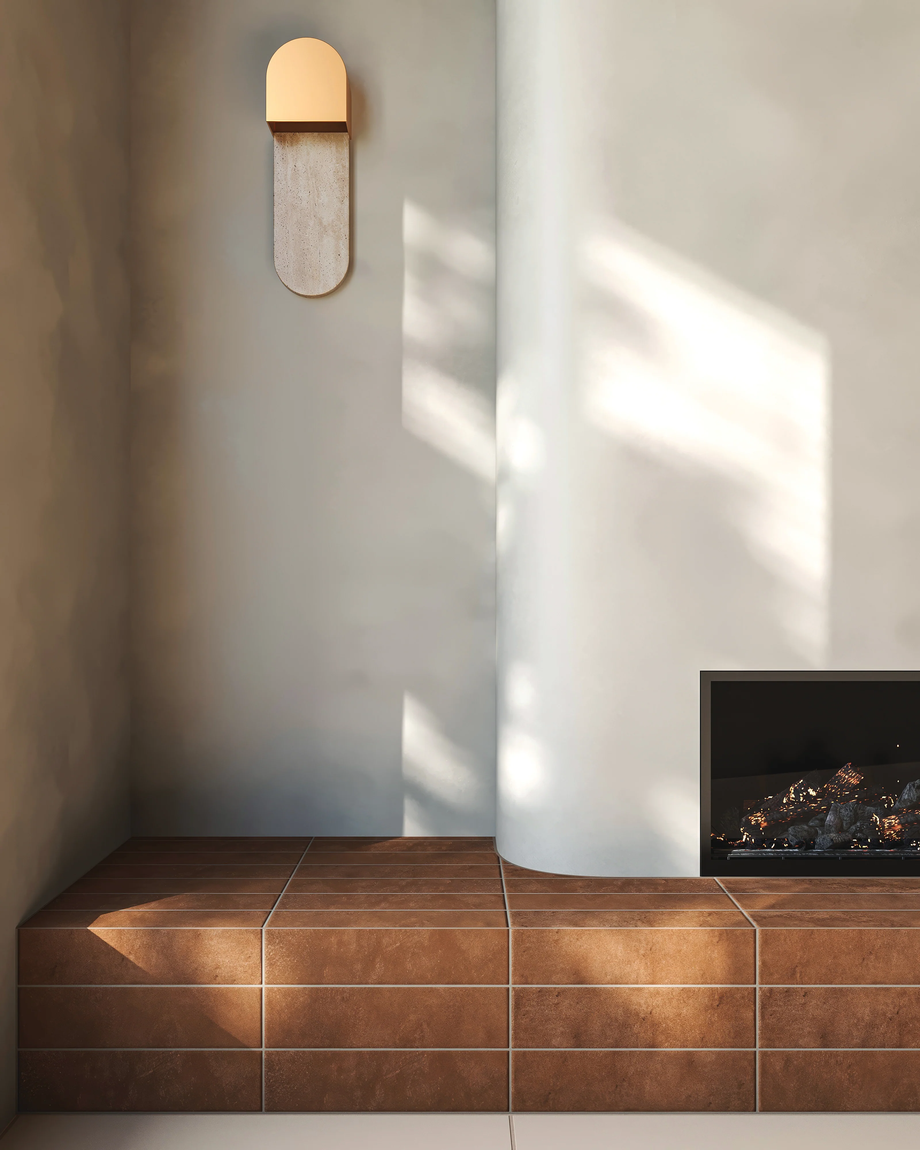 Kai 3x12 Matte Porcelain Tile in Terracotta - Image 2