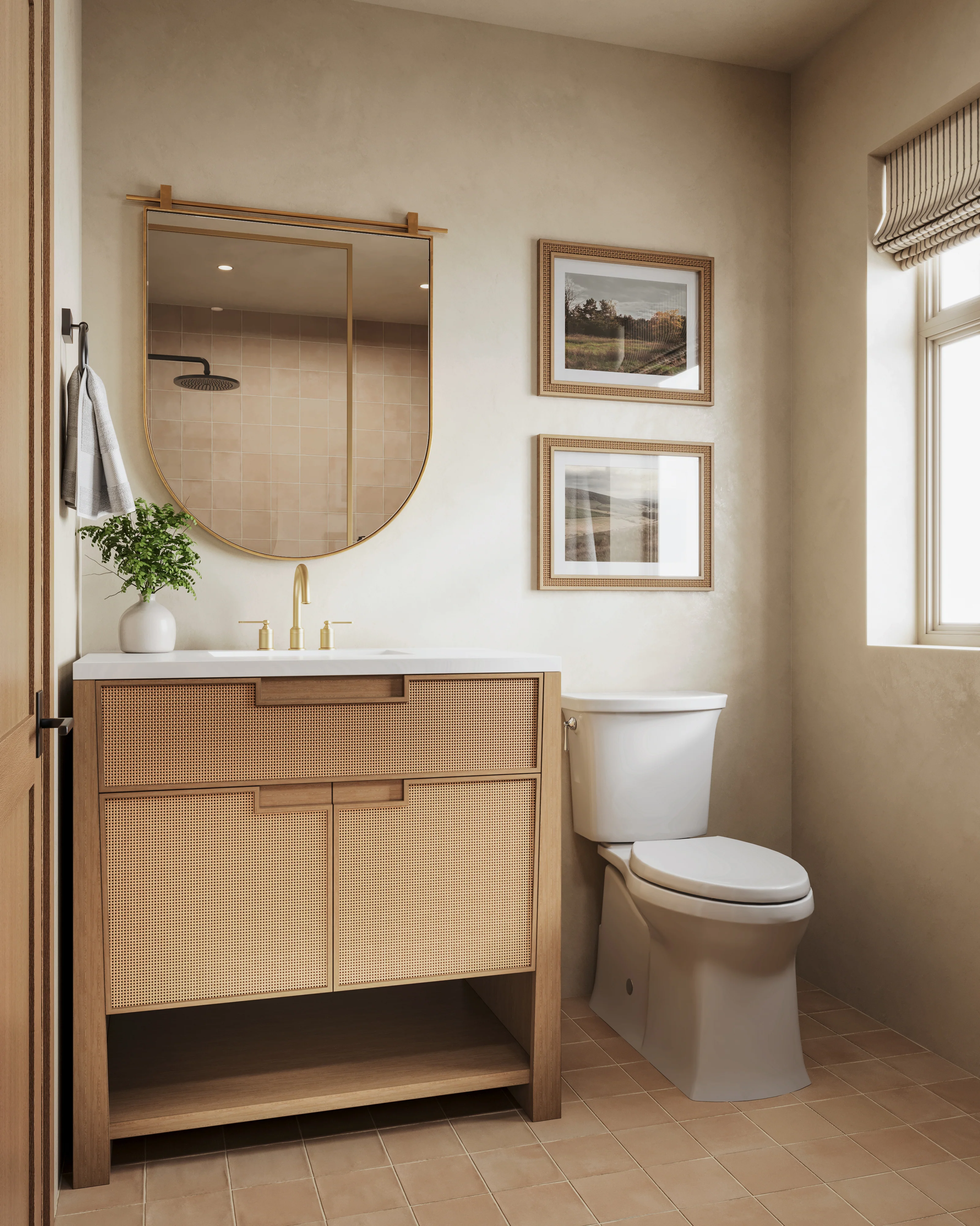 Karina 5.5x5.5 Matte Porcelain Tile in Cotto - Image 9