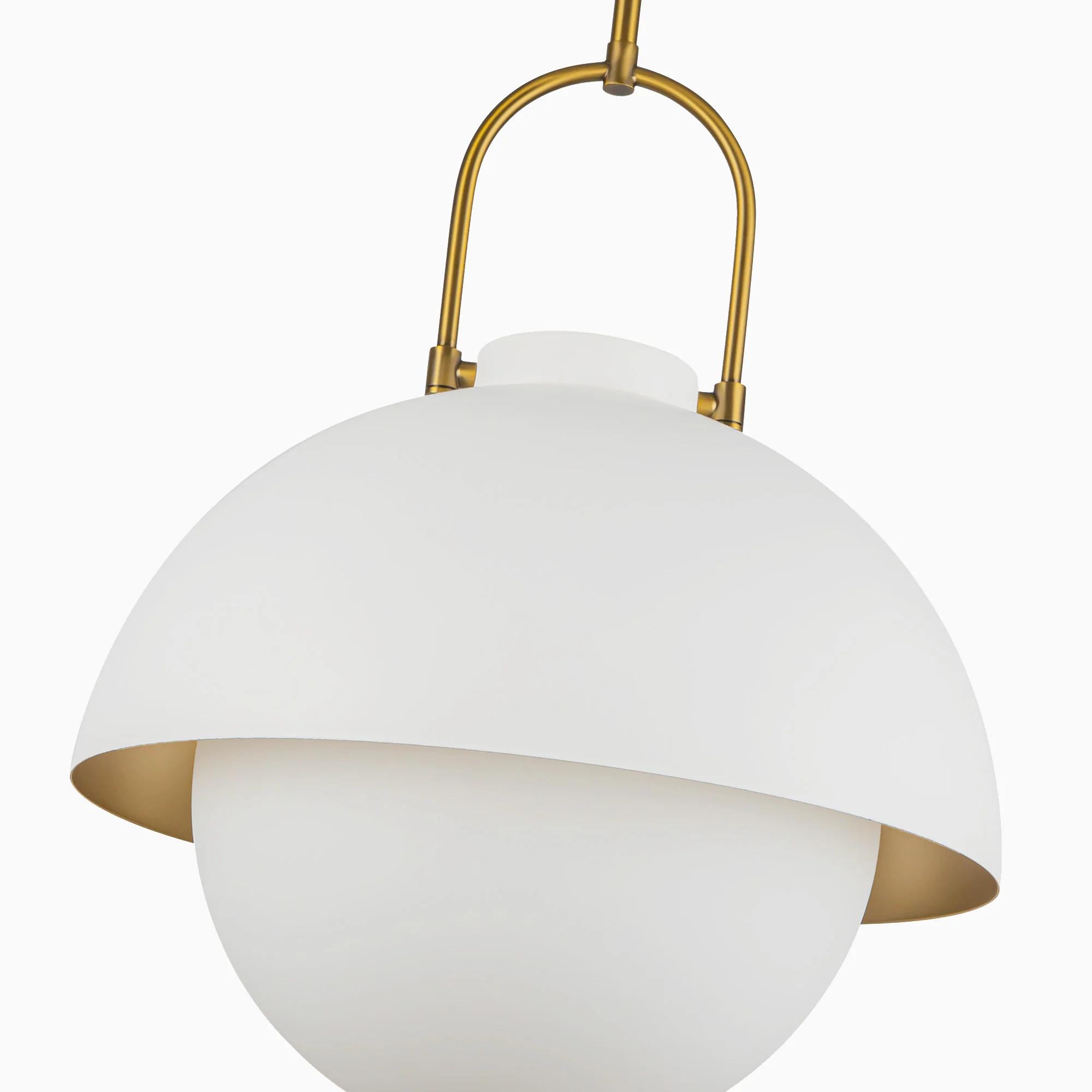 Kealy 16" Socket Pendant in White/Opal Glass - Image 4