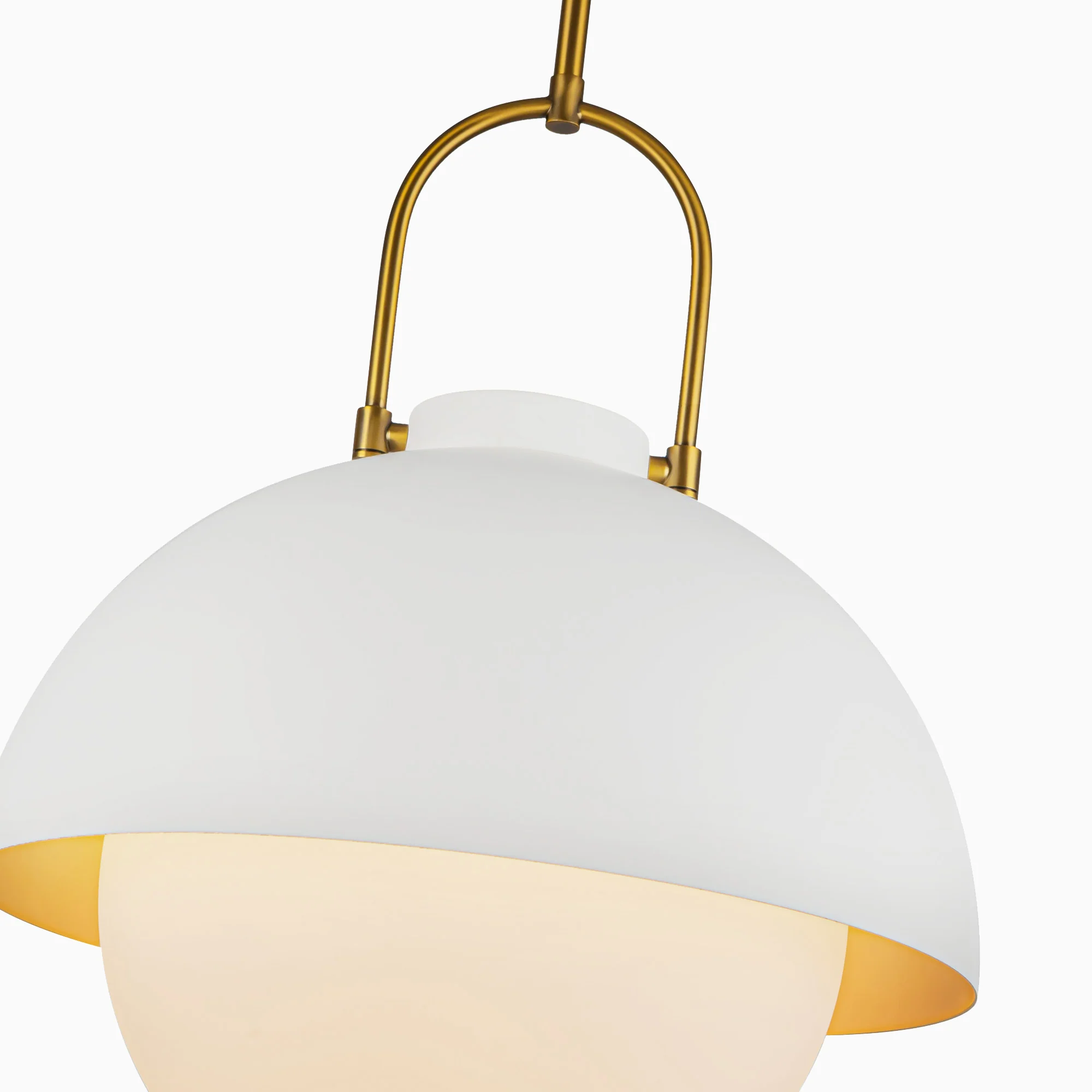 Kealy 16" Socket Pendant in White/Opal Glass - Image 5