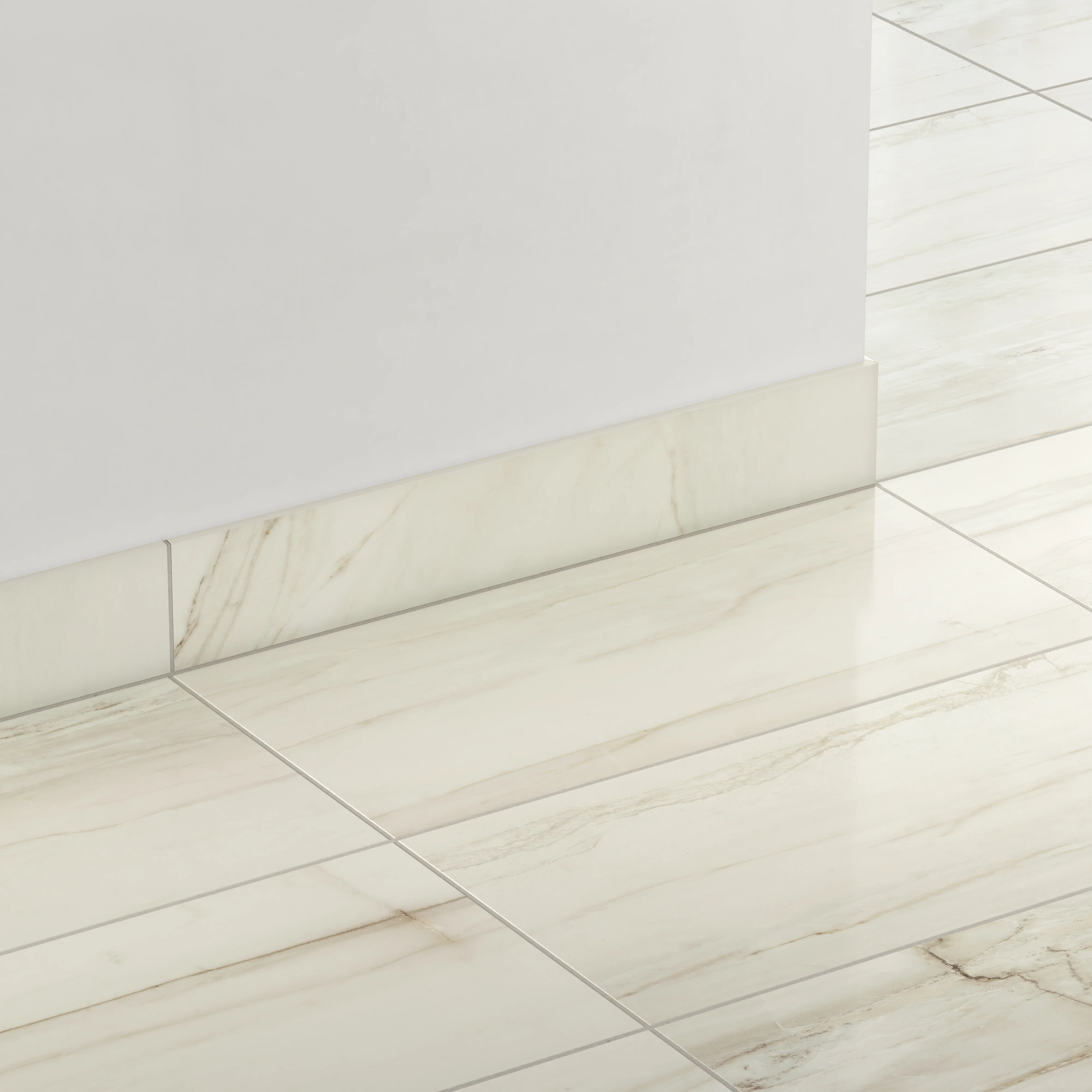 Kendrick 4x24 Satin Porcelain Bullnose Tile in Sand - Image 3