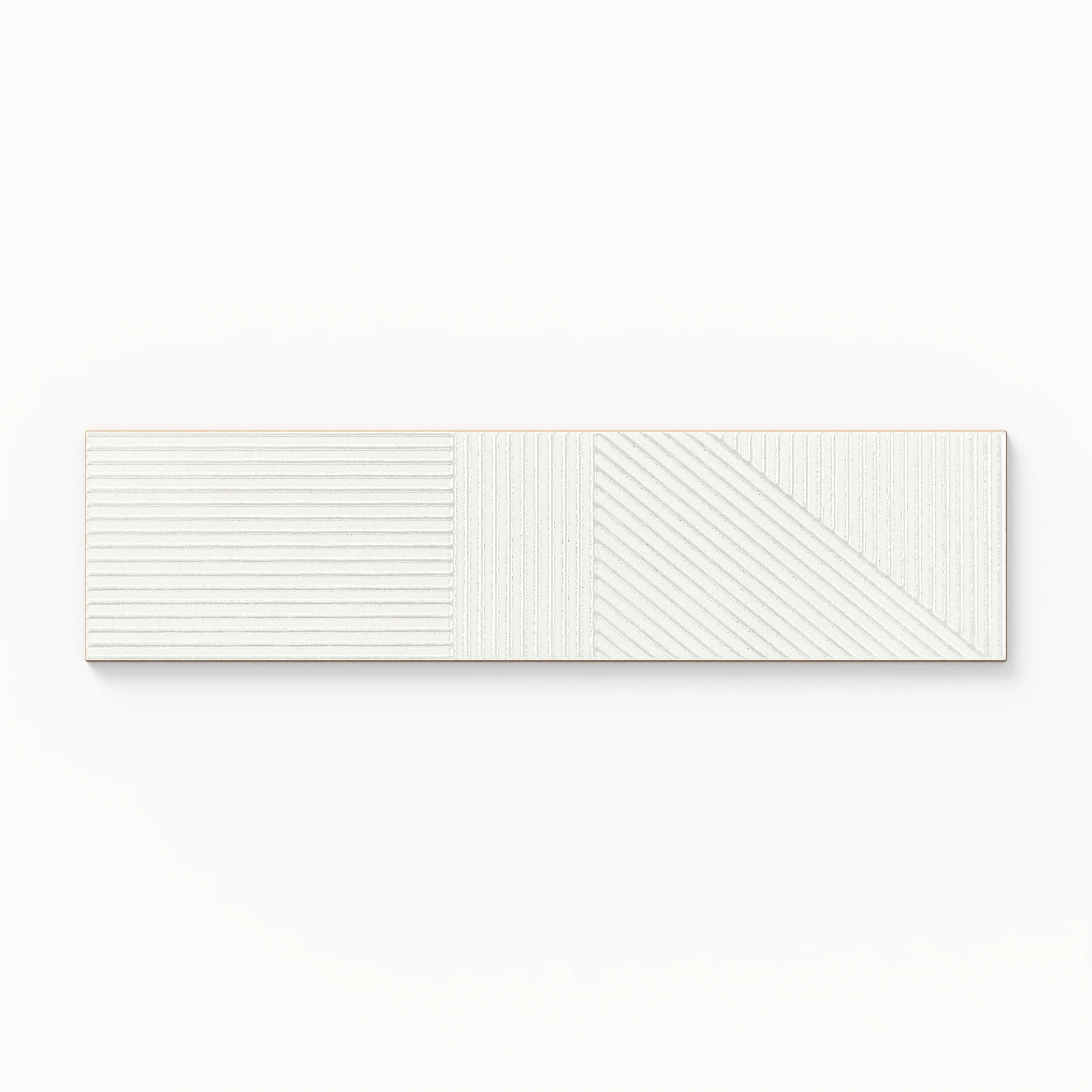 Kinsley 4x16 Glossy Ceramic Tile in Branco Deco - Image 2