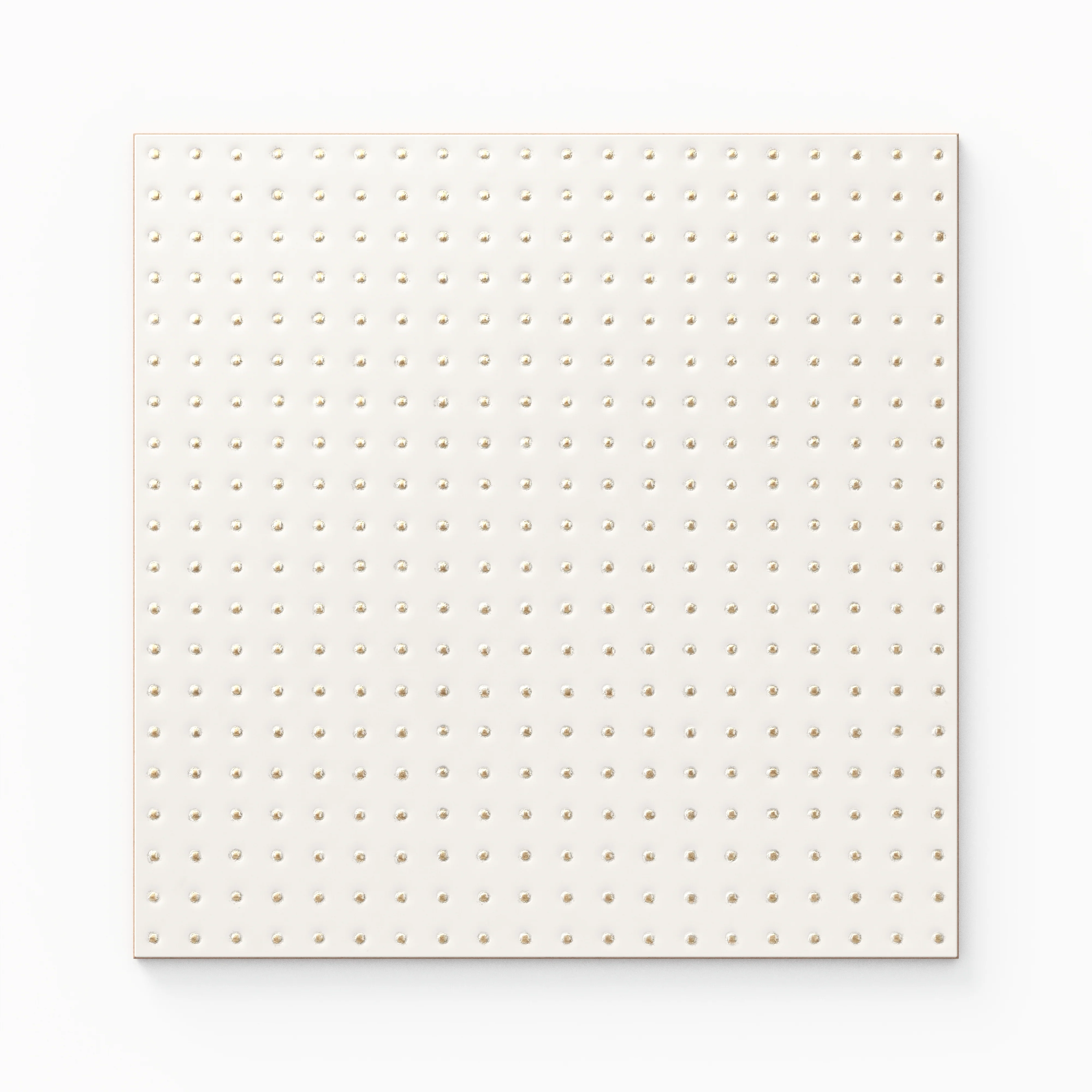 Kira 4x4 Satin Dots in White Sample