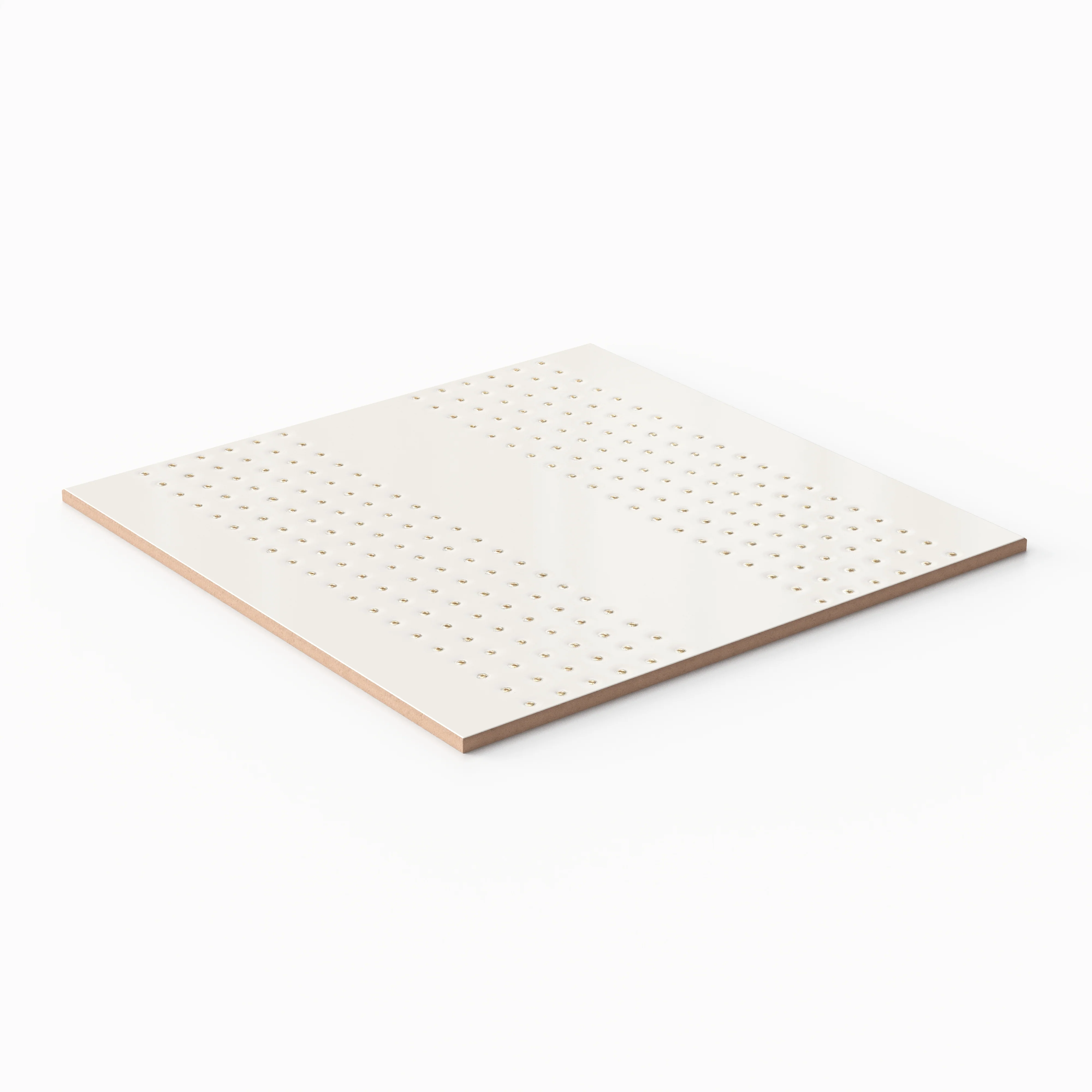 Kira 12x12 Satin Ceramic Tile in Striped Dots White - Image 3