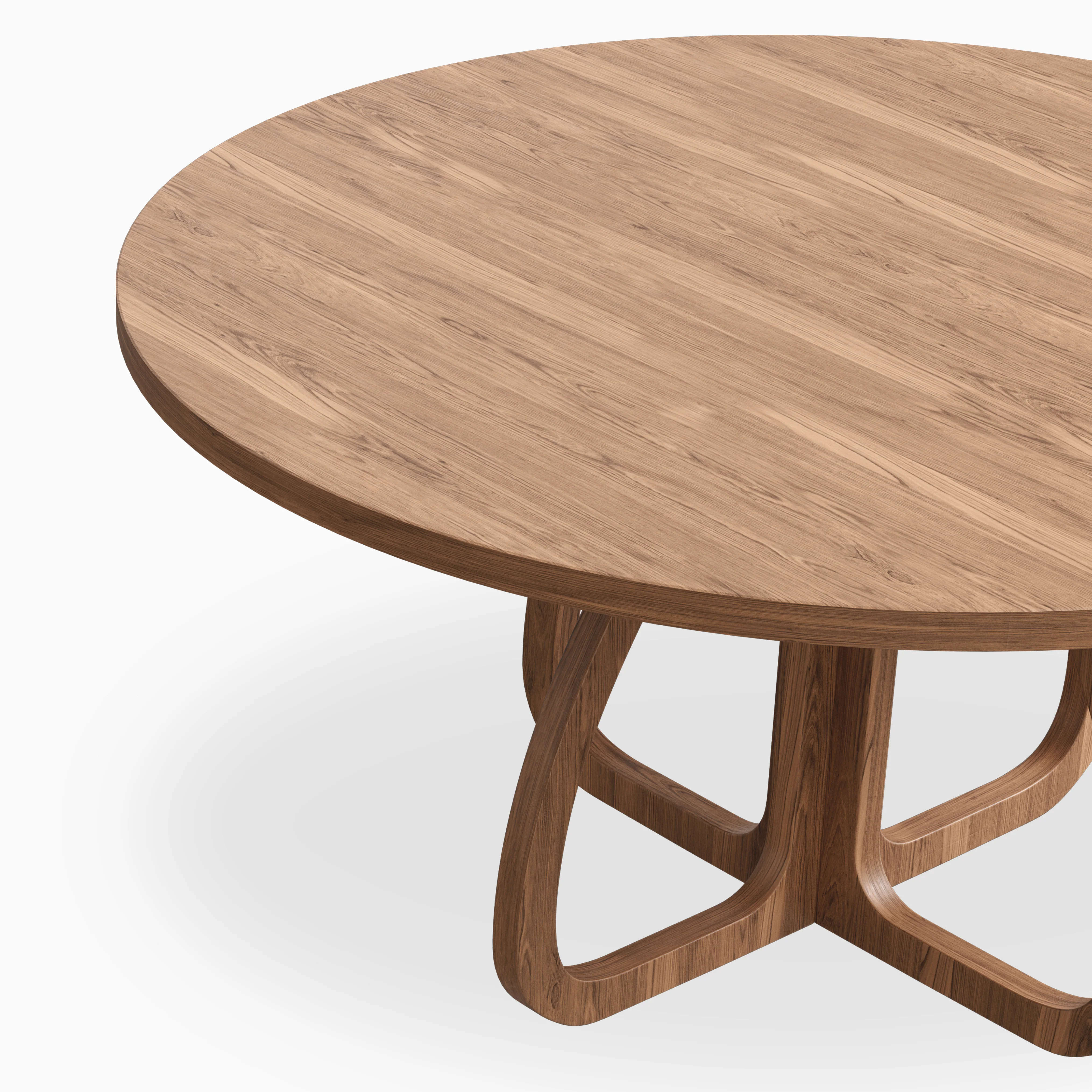 Laurent Walnut Round Dining Table in Matte, 60" - Image 4