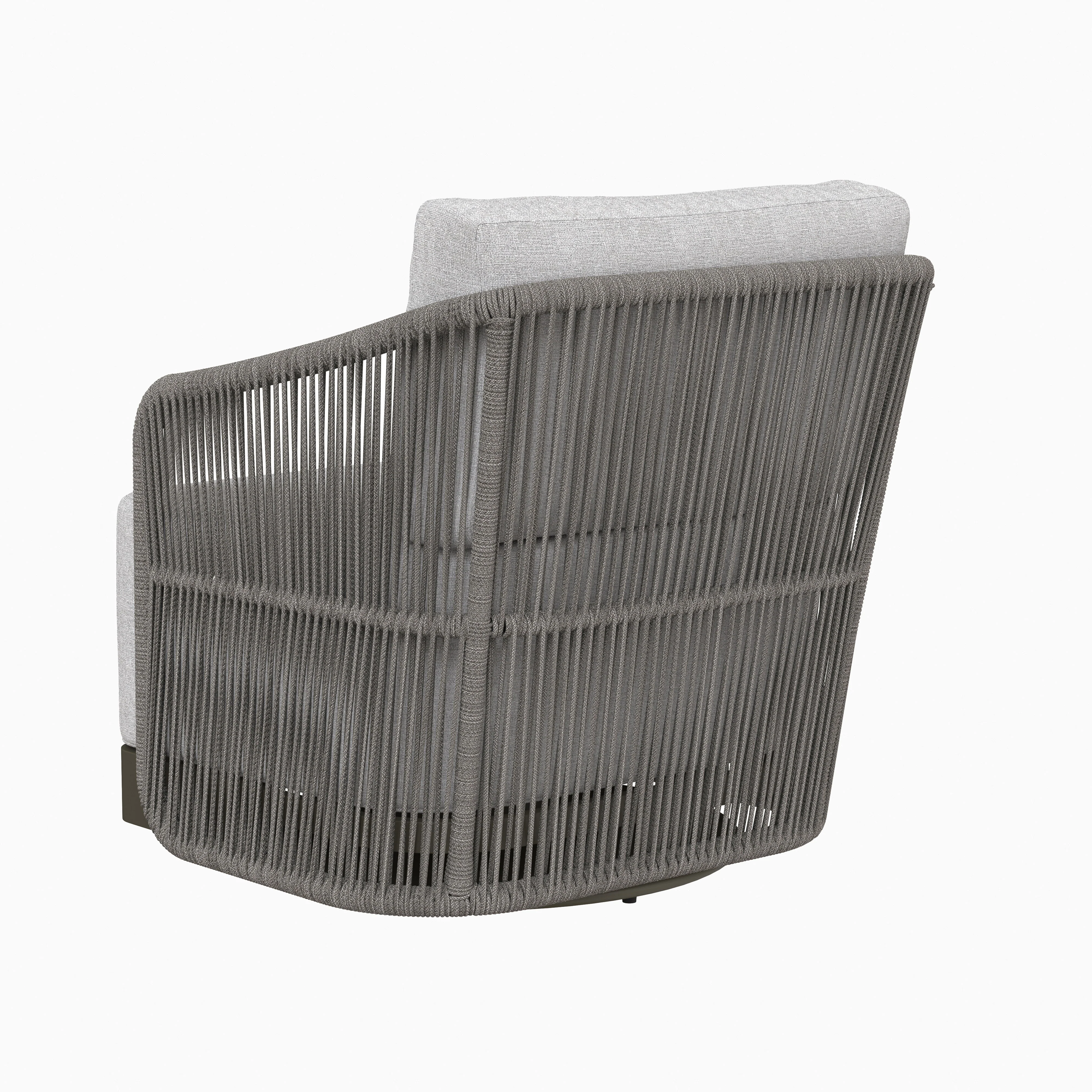 Laveo Outdoor Swivel Chair in Grey - Image 3