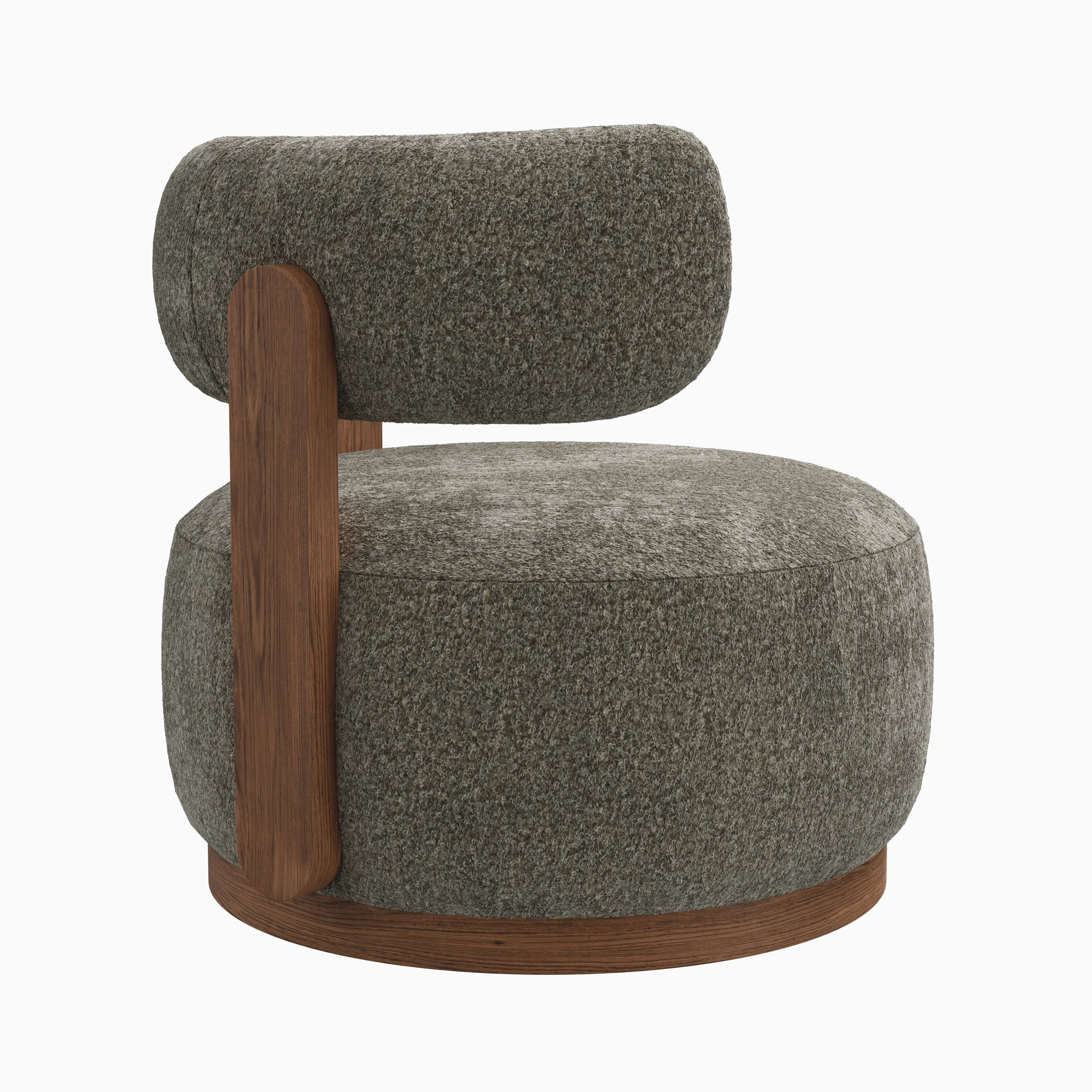 Leandro Swivel Chair in Matte/Mushroom - Image 3