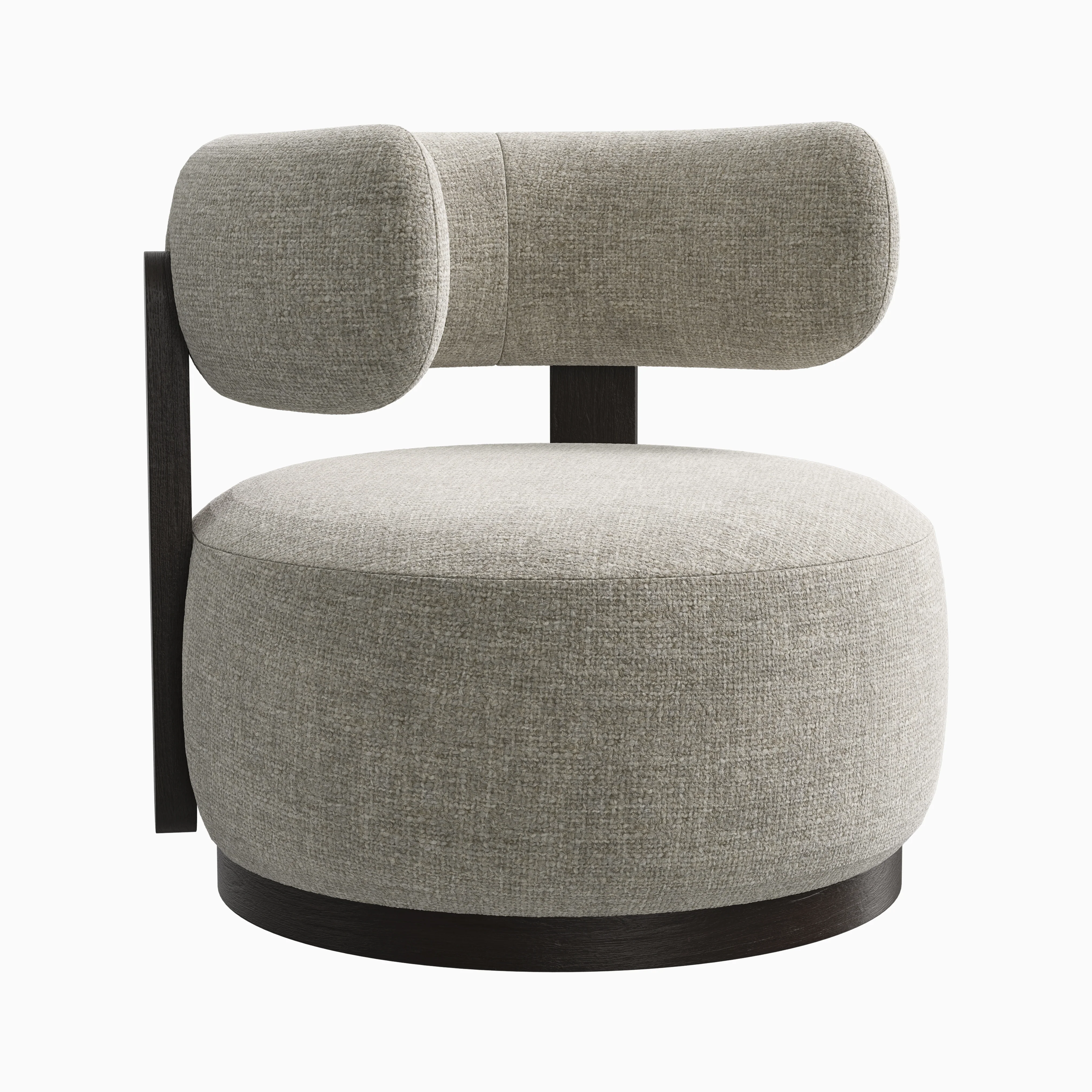 Leandro Swivel Chair in Mocha/Bone