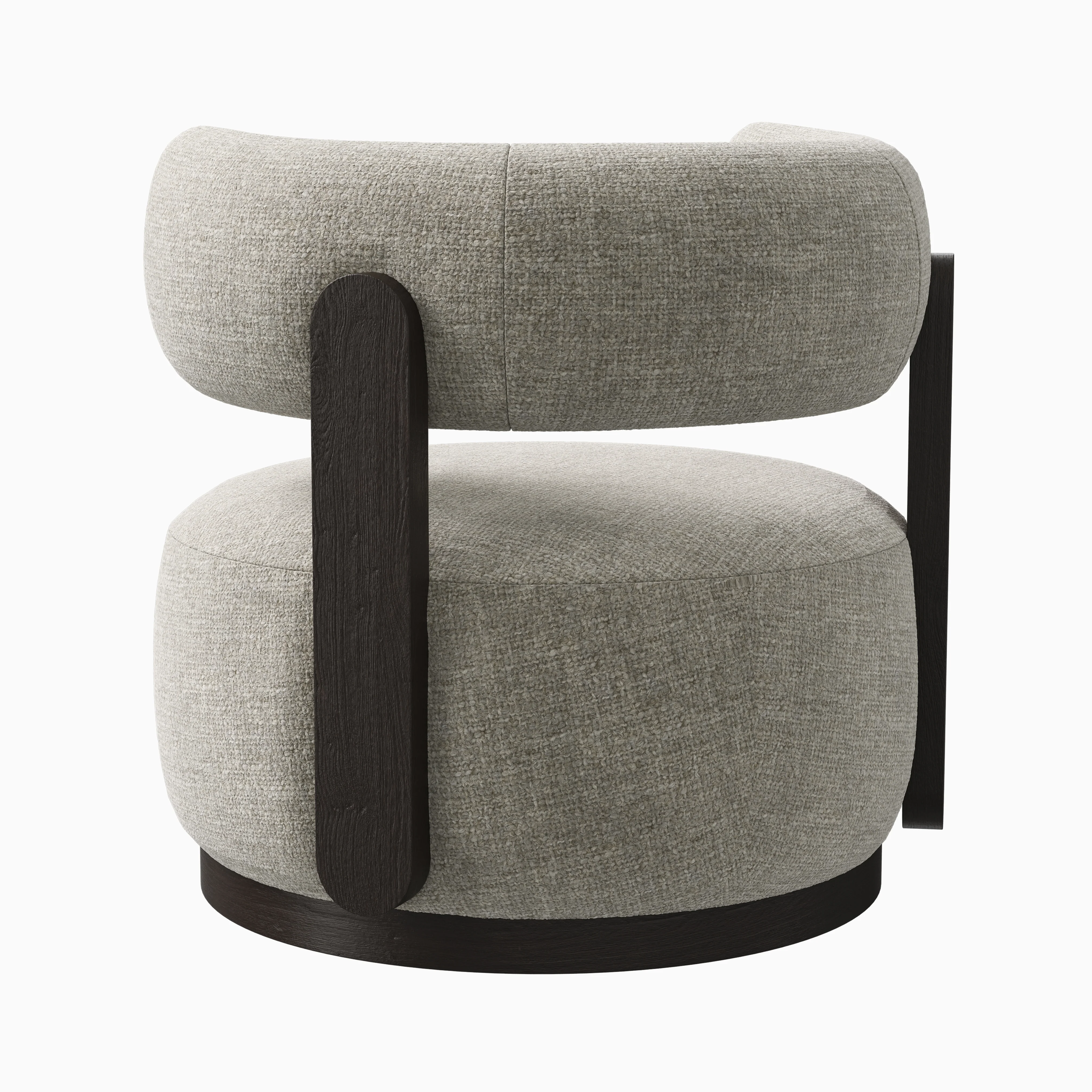 Leandro Swivel Chair in Mocha/Bone - Image 4