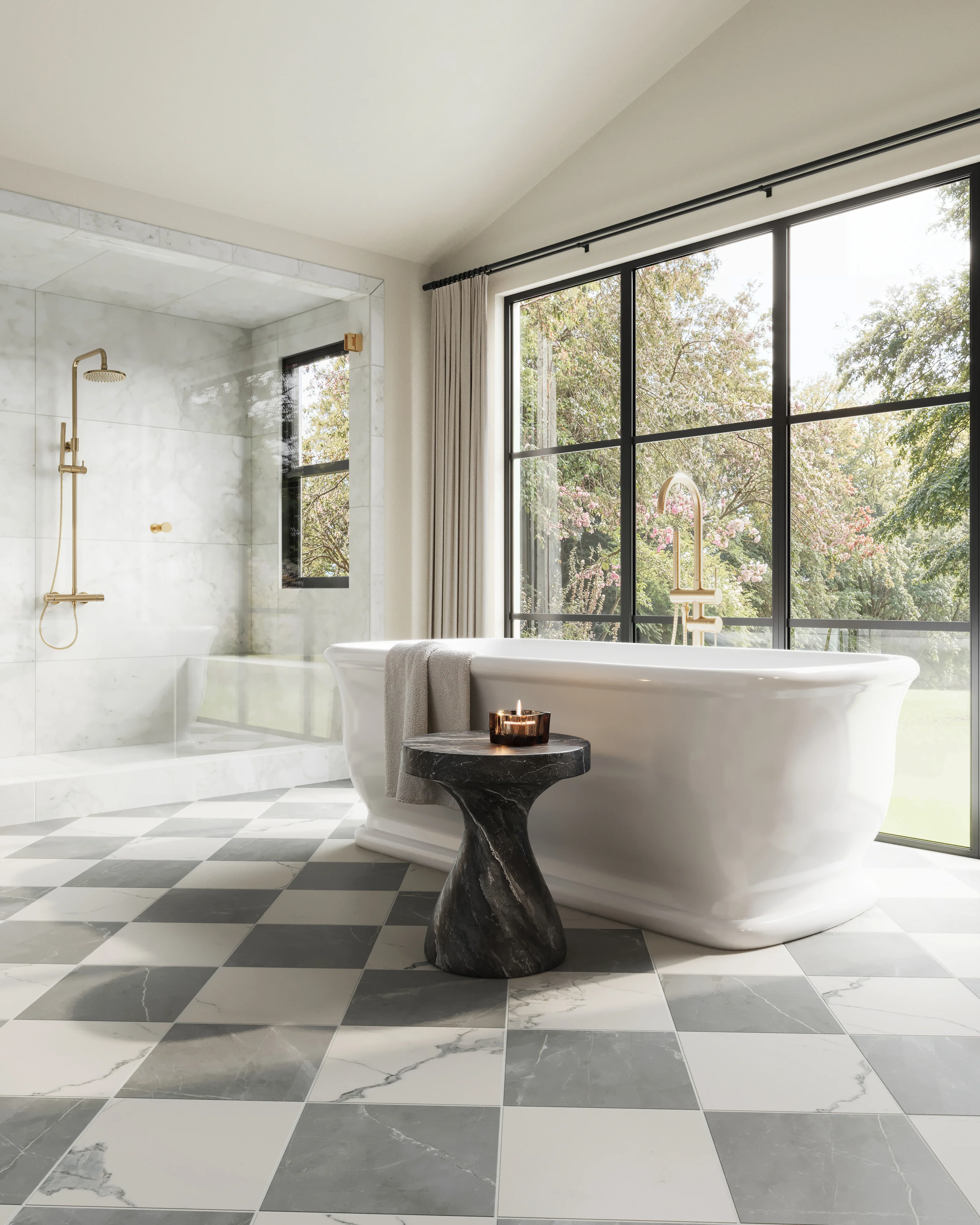 Aniston 3x12 Matte Porcelain Bullnose Tile in Carrara Bianco - Image 5